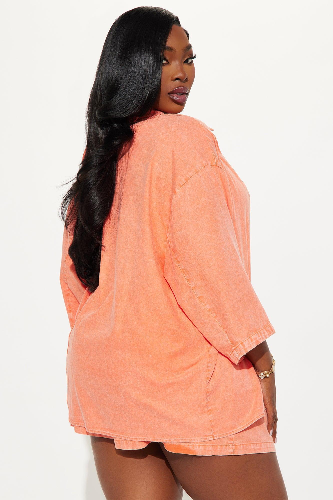 Willow Washed Short Set - Orange Product Image