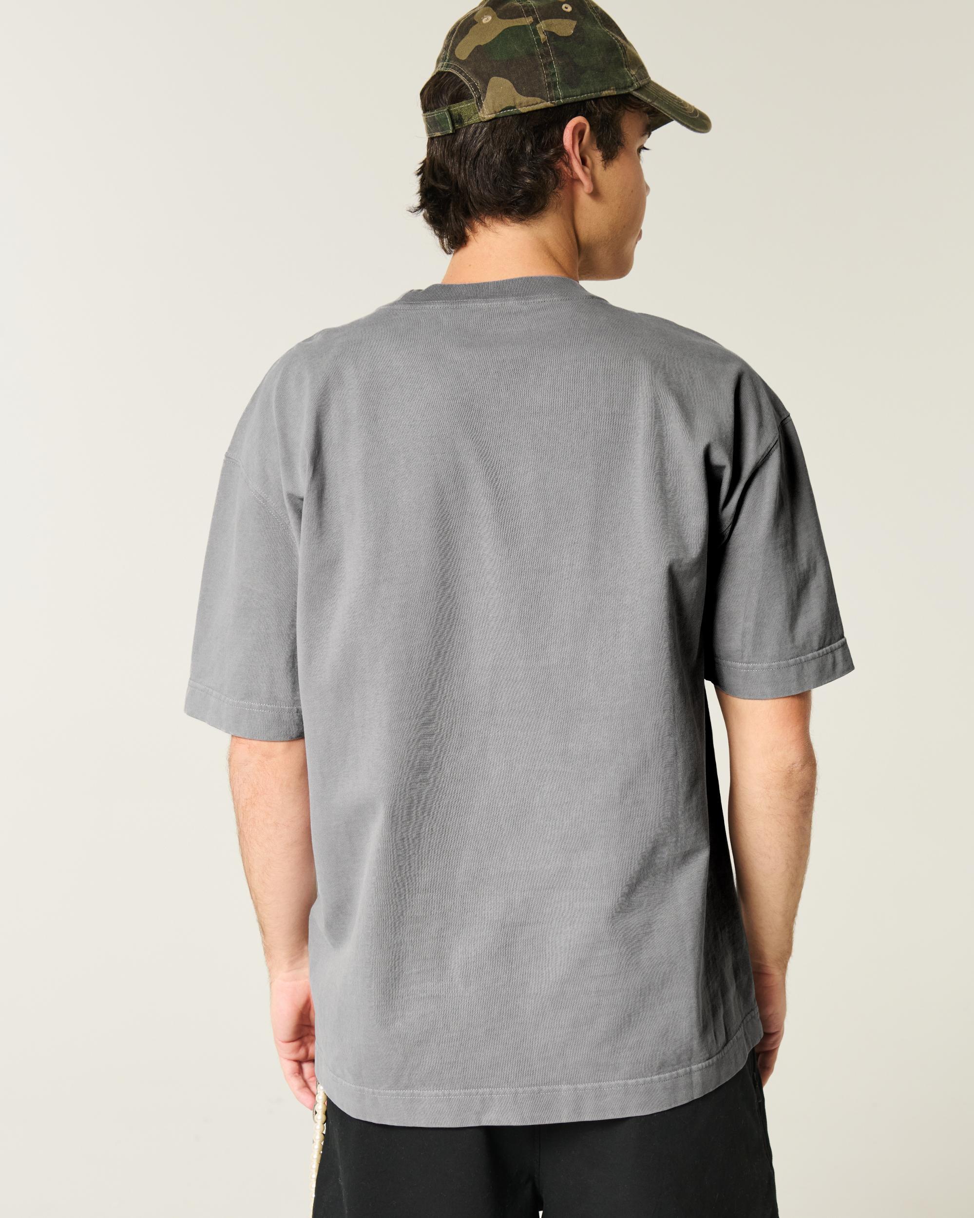 Boxy Heavyweight Camo Crew T-Shirt Product Image