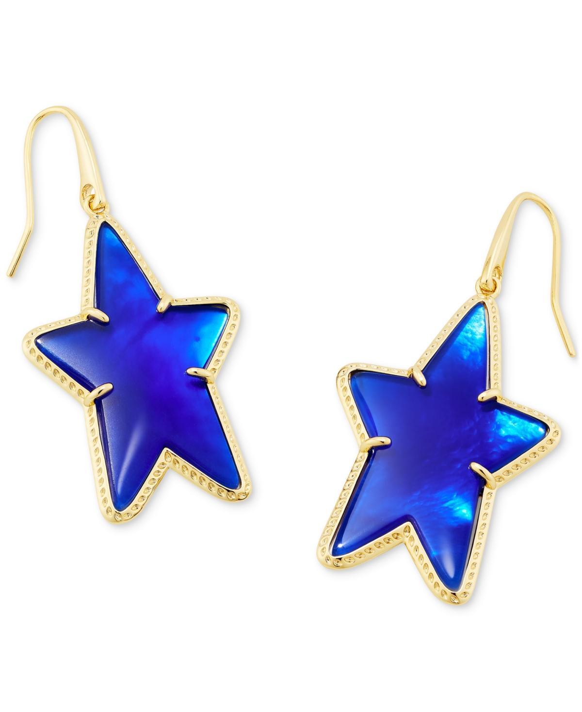 Kendra Scott Ada Star Drop Earrings - Gold Cobalt Blue Illusion Product Image