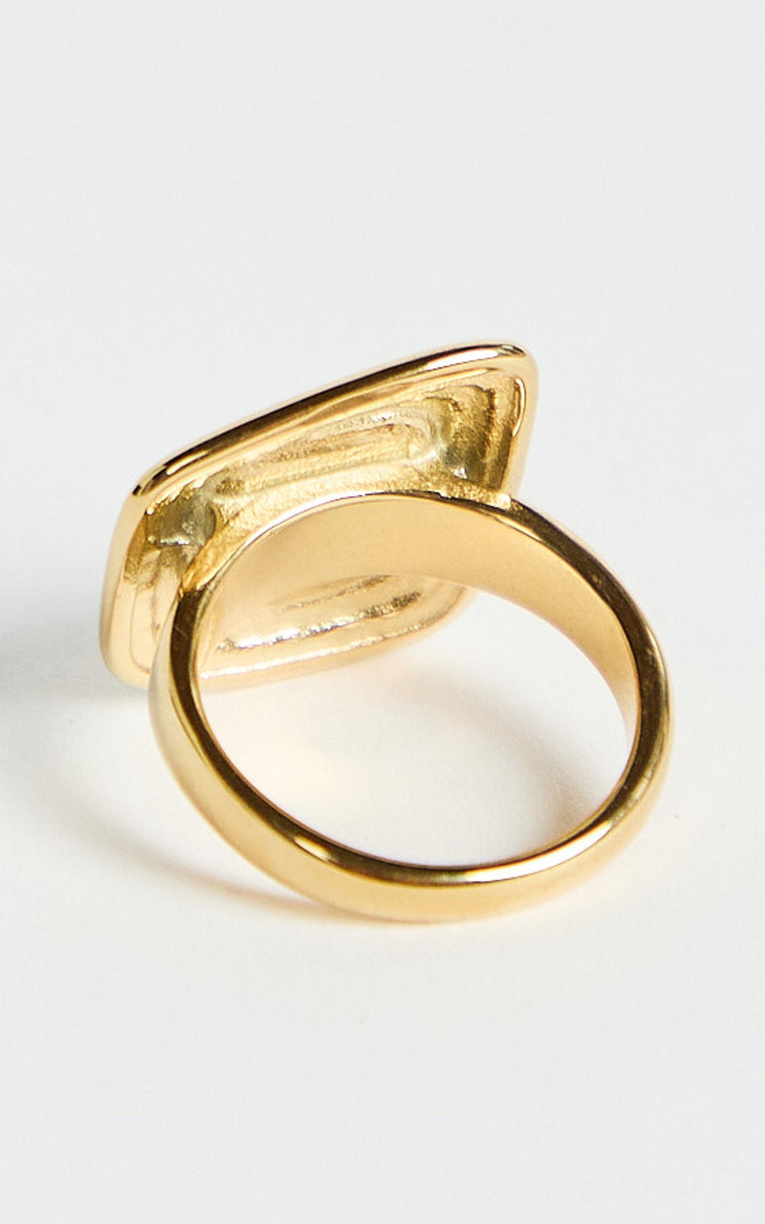 Gena Ring - Square Ring in Gold Product Image