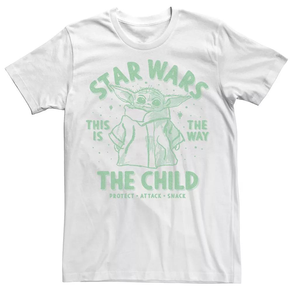 Men's Star Wars The Mandalorian Brain Child Poster Tee, Size: XL, White Product Image