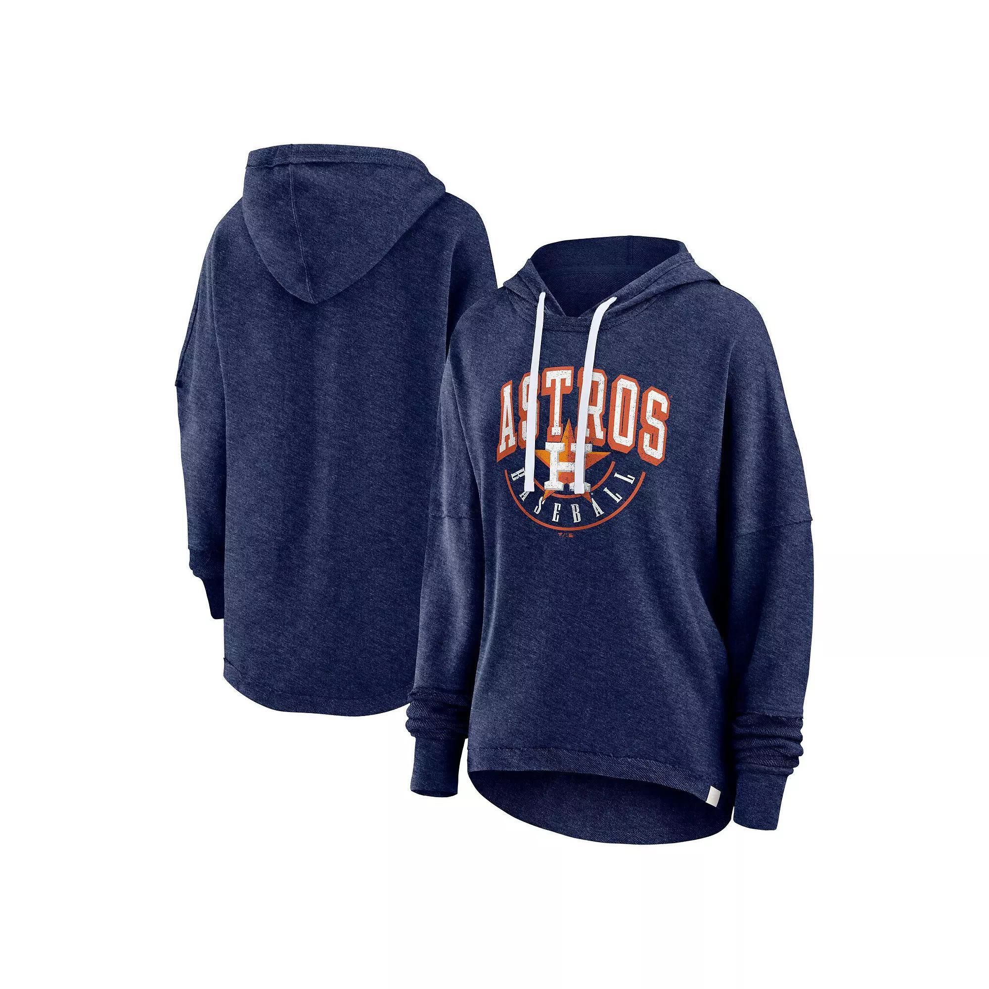 Women's Fanatics Branded Heather Navy Houston Astros Luxe Pullover Hoodie,  Product Image