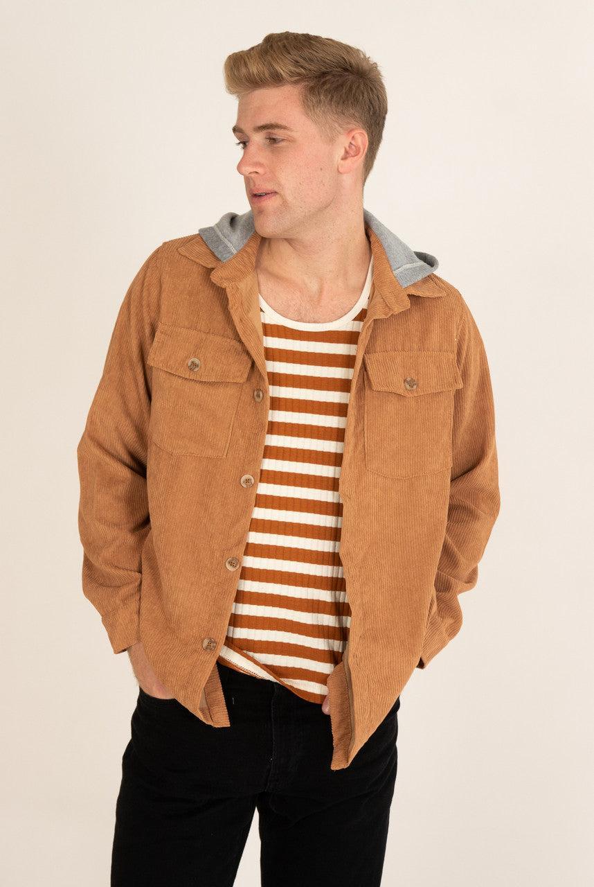 Hooded Corduroy Shacket Product Image