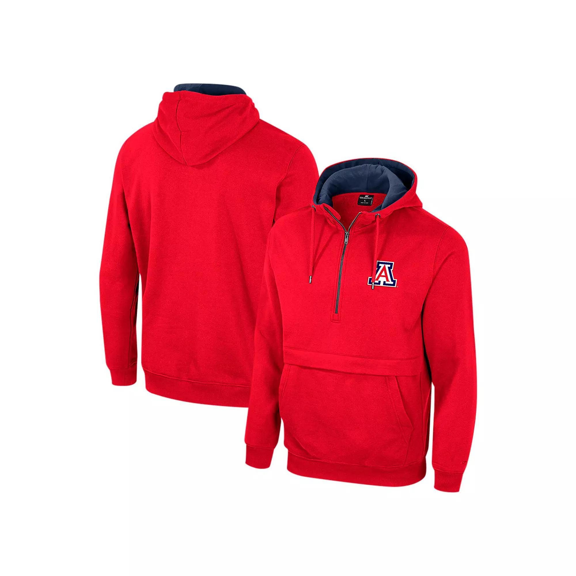 Men's Colosseum Red Arizona Wildcats Half-Zip Pullover Hoodie,  Product Image