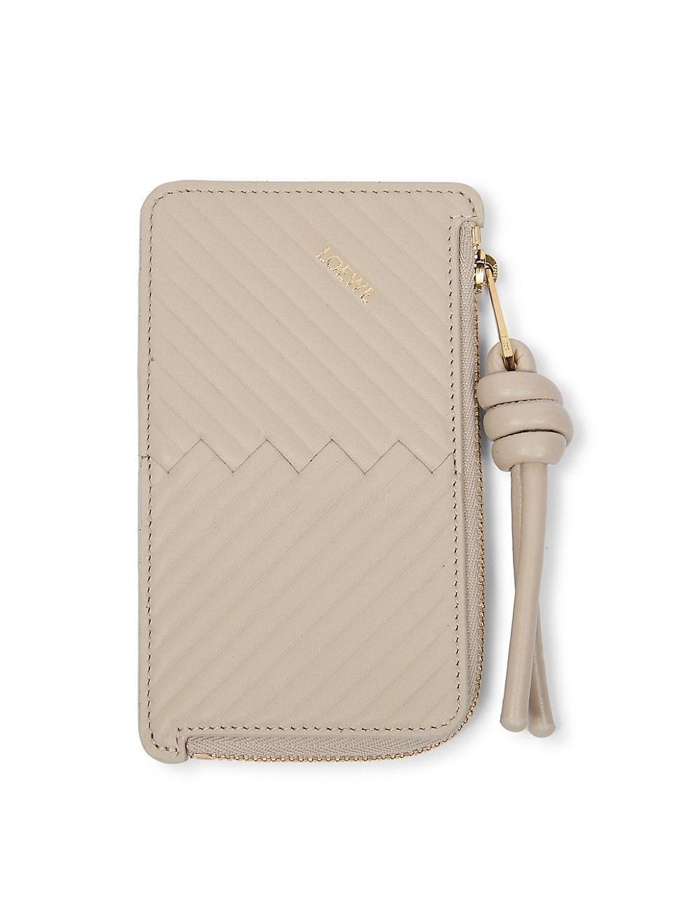 Womens Knot Diamond Leather Coin Card Holder Product Image