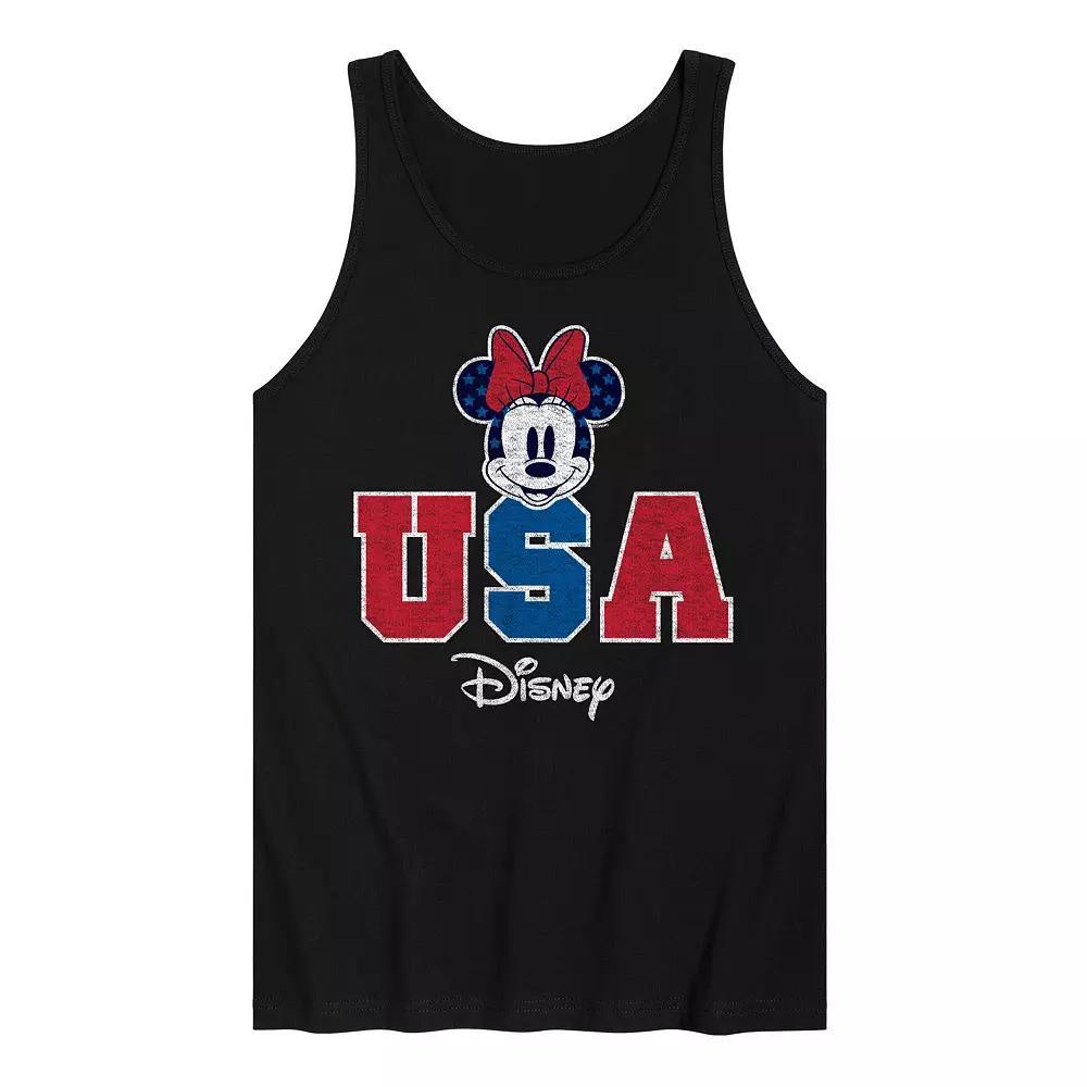 Disney's Minnie Mouse Men's USA Tank Top, Size: Small, Black Product Image