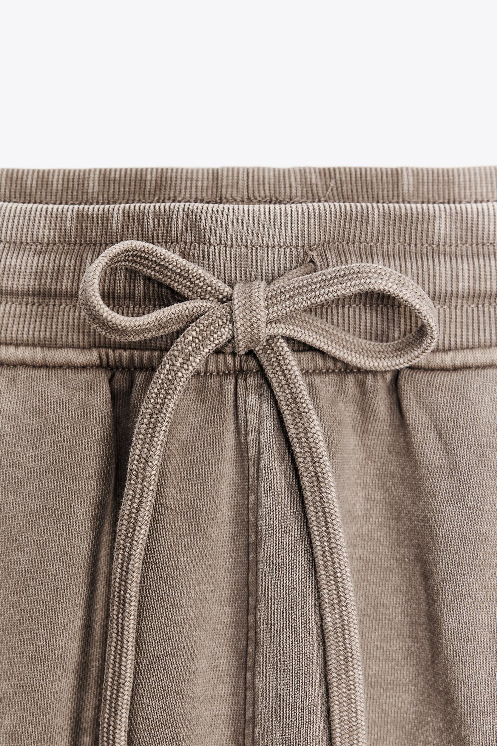 WASHED EFFECT FLEECE SHORTS Product Image