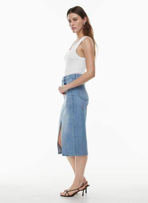 the 90s halle stretch denim skirt Product Image