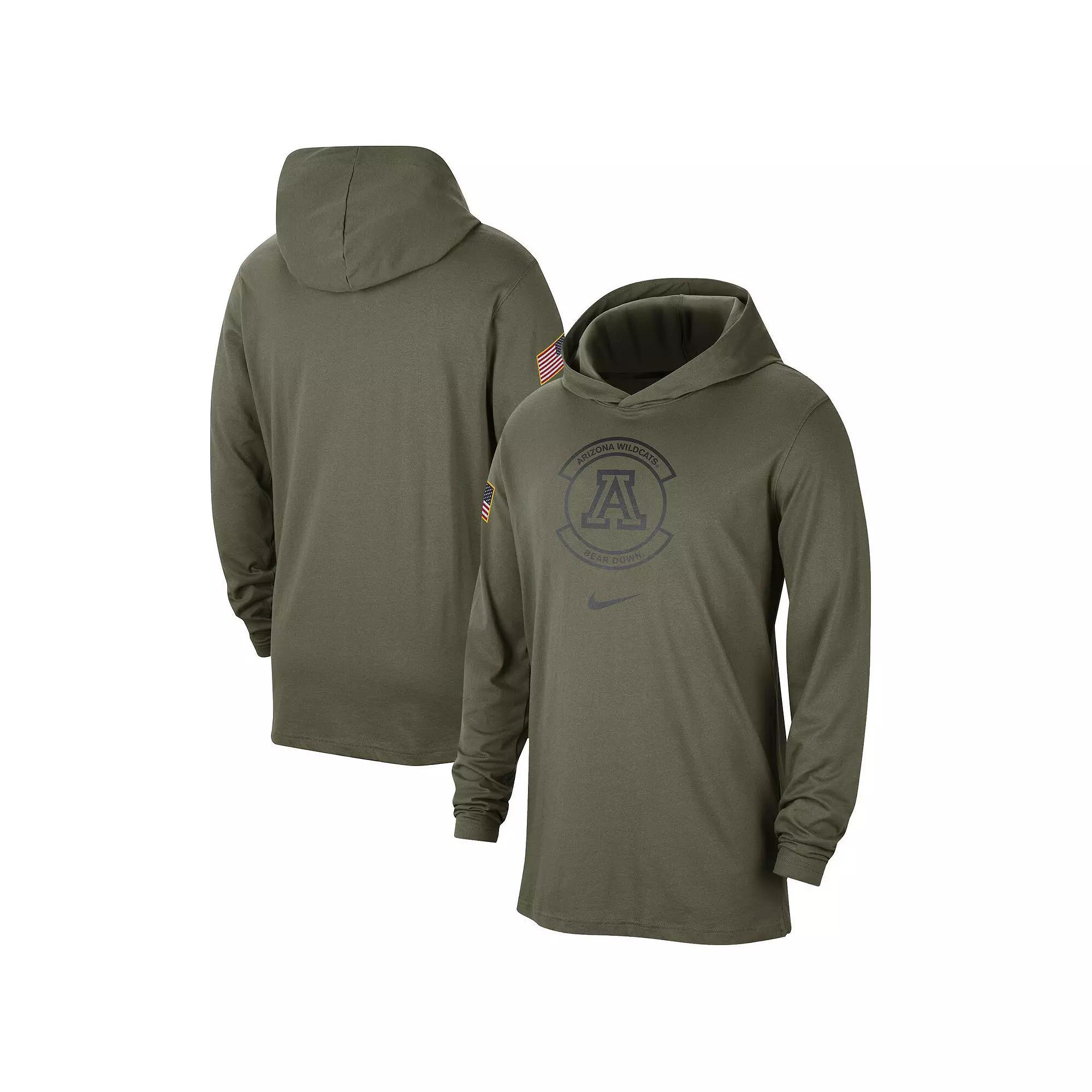 Men's Nike Olive Michigan State Spartans Military Pack Long Sleeve Hoodie T-Shirt, Size: 2XL, Team Product Image