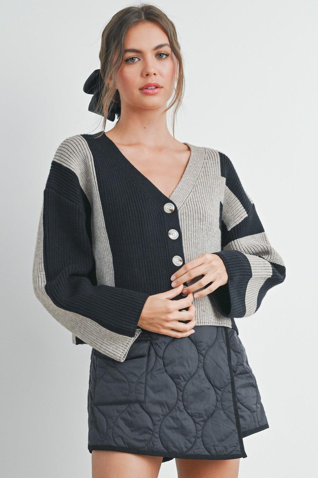 Color Block Cardigan Product Image