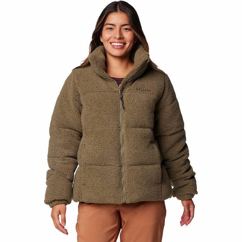 Women's Columbia Puffect Sherpa Puffer Jacket, Size: XXL, Black Product Image