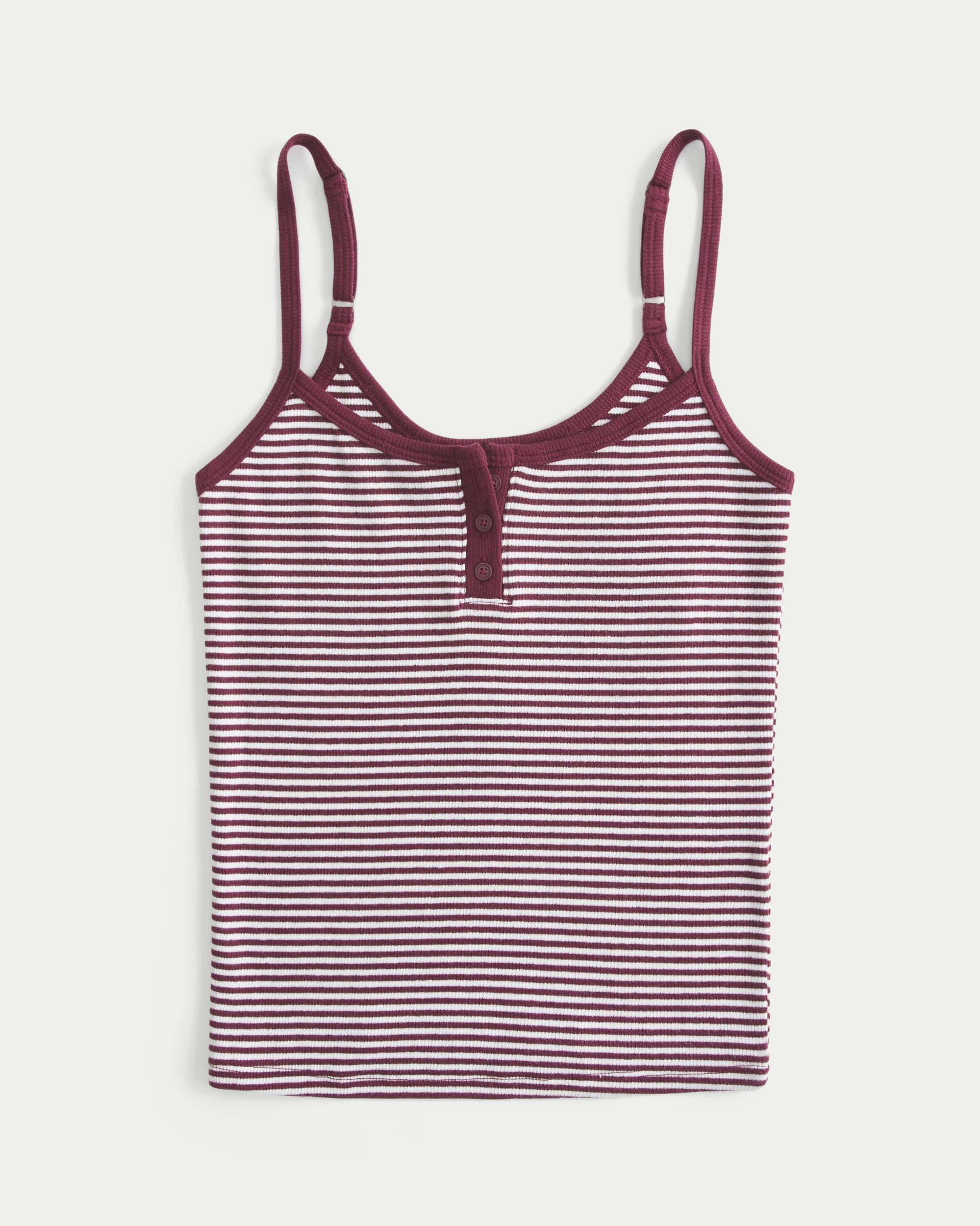 Ribbed Notch Henley Cami Product Image