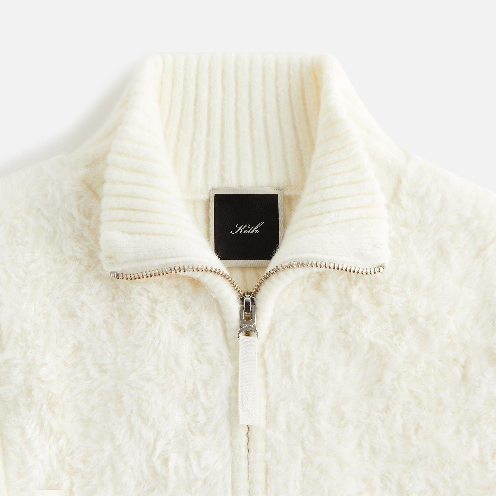 Kith Women Ina Cowlick Fur Track Zip - Sandrift Female Product Image