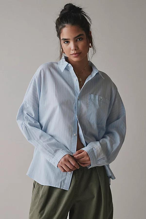 BDG Alex Breezy Cotton Oversized Button-Down Shirt Womens at Urban Outfitters Product Image