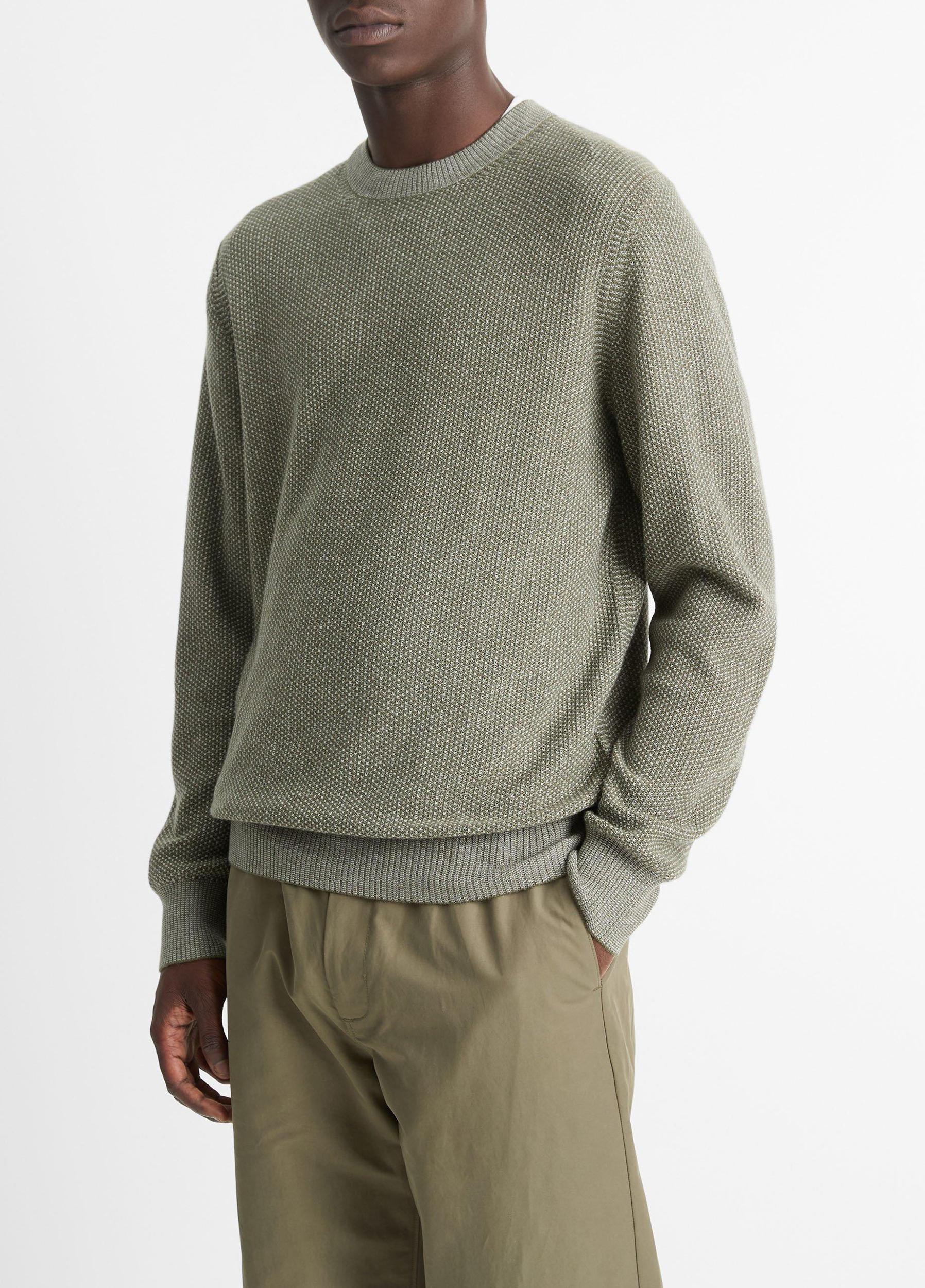 Geo-Jacquard Wool-Blend Crew Neck Sweater Product Image