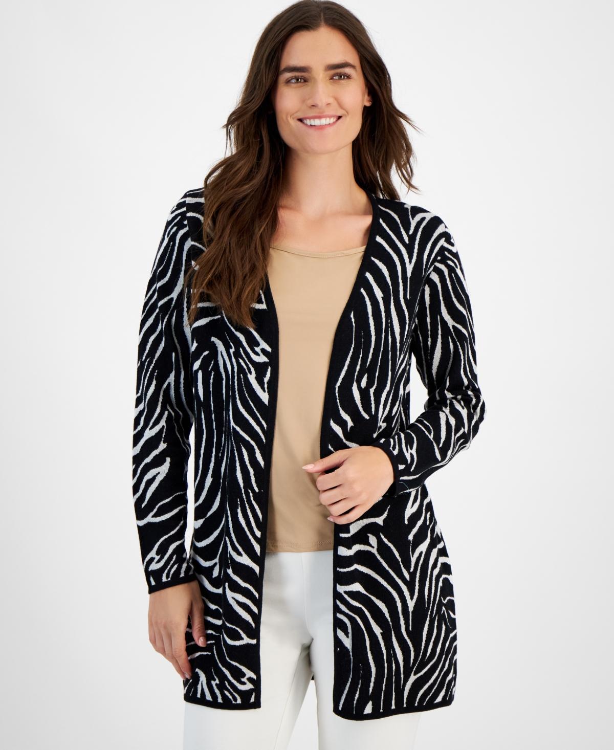 Jm Collection Womens Printed Open-Front Cardigan, Created for Macys Product Image