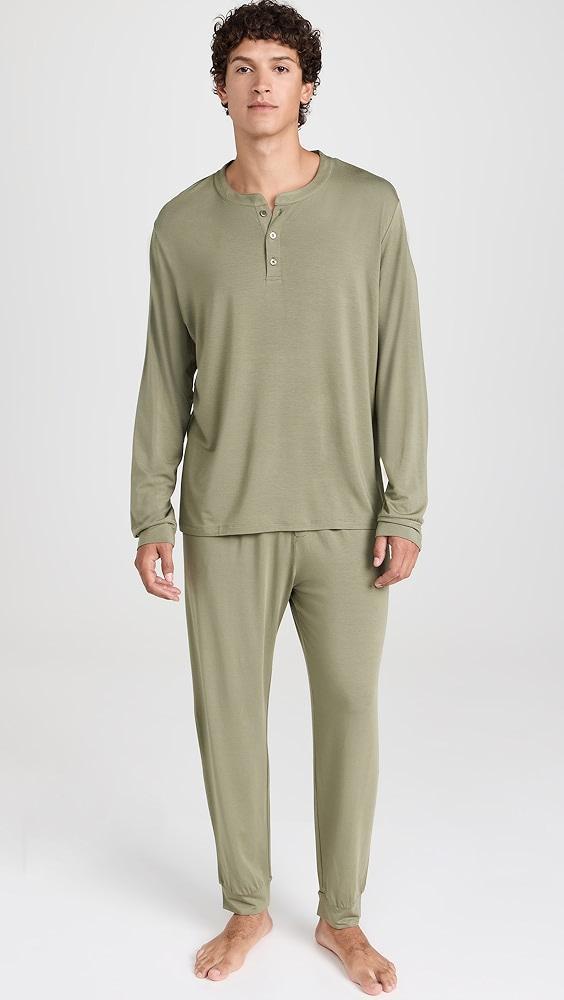 Eberjey Henry Modal Long Sleeve PJ Set | Shopbop Product Image