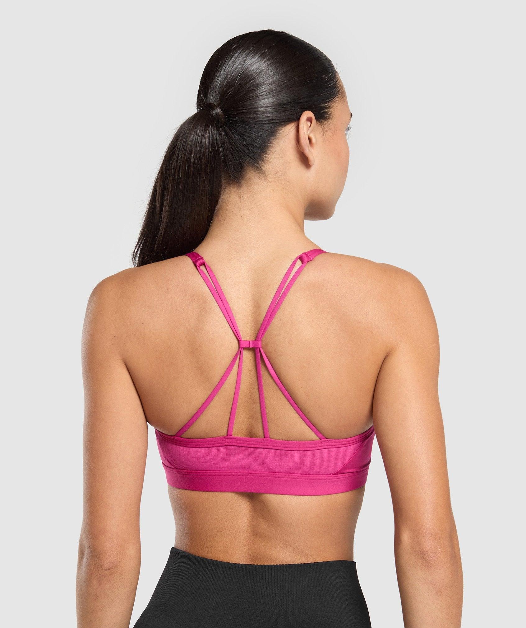 Ruched Strappy Sports Bra Product Image