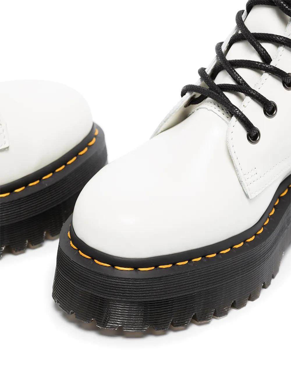 DR. MARTENS' White Jadon Retro Quad Boots Product Image