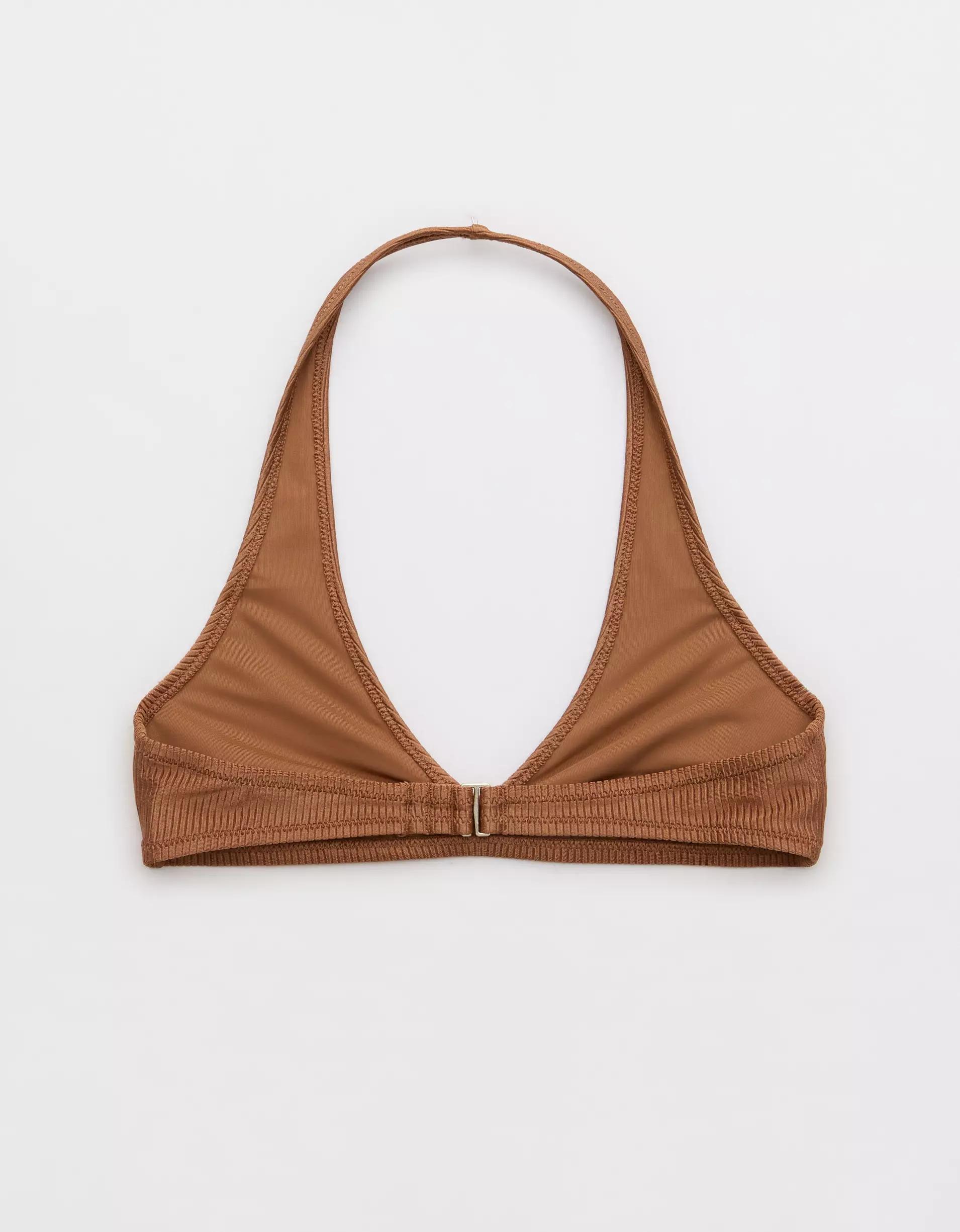 Aerie Shine Rib Halter Bikini Top Product Image