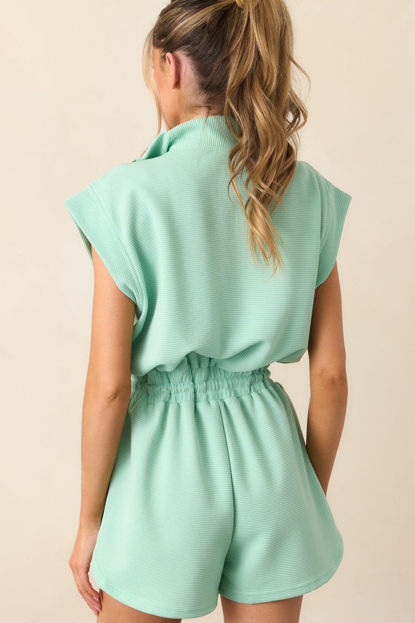 Embrace Today Mint Green Half Zip Romper Product Image