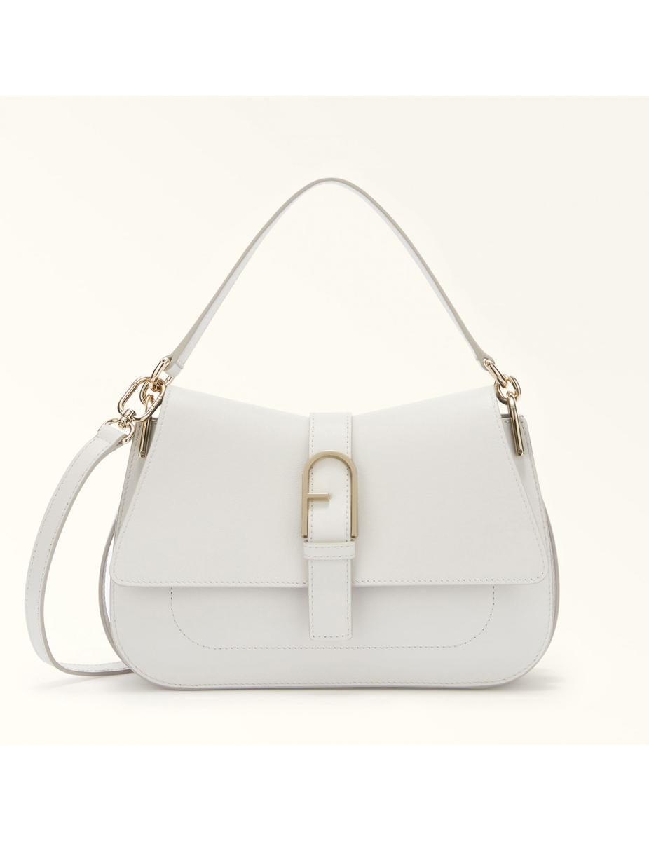 FURLA Leather Handbag In Marshmallow Product Image