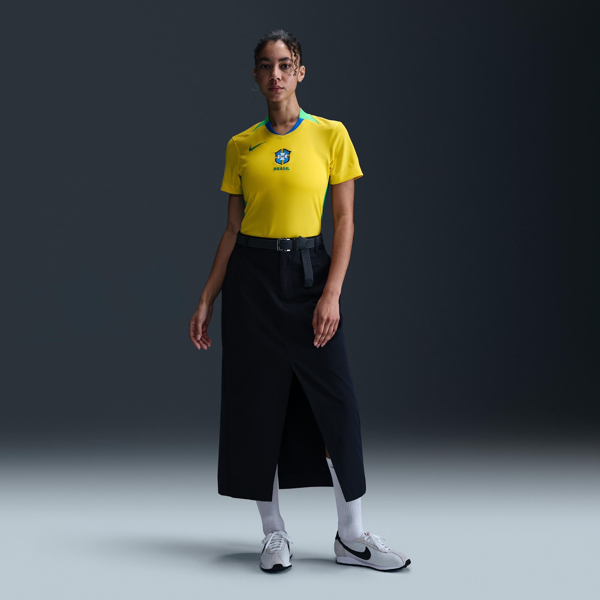 Brazil 2025 Stadium Home (Team) Nike Women's Dri-FIT Soccer Replica Jersey Product Image