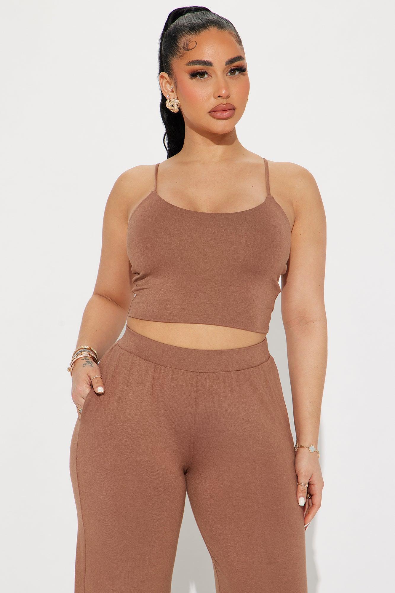 Jaylyn Easy Pant Set - Brown Product Image