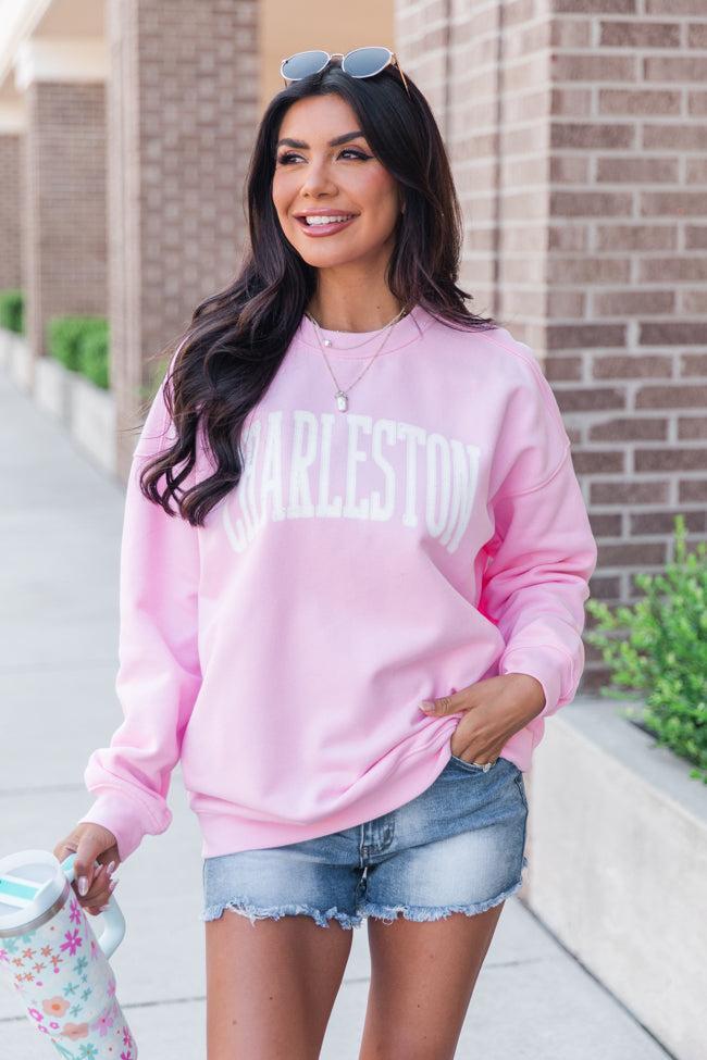 Charleston Block Light Pink Graphic Sweatshirt Product Image