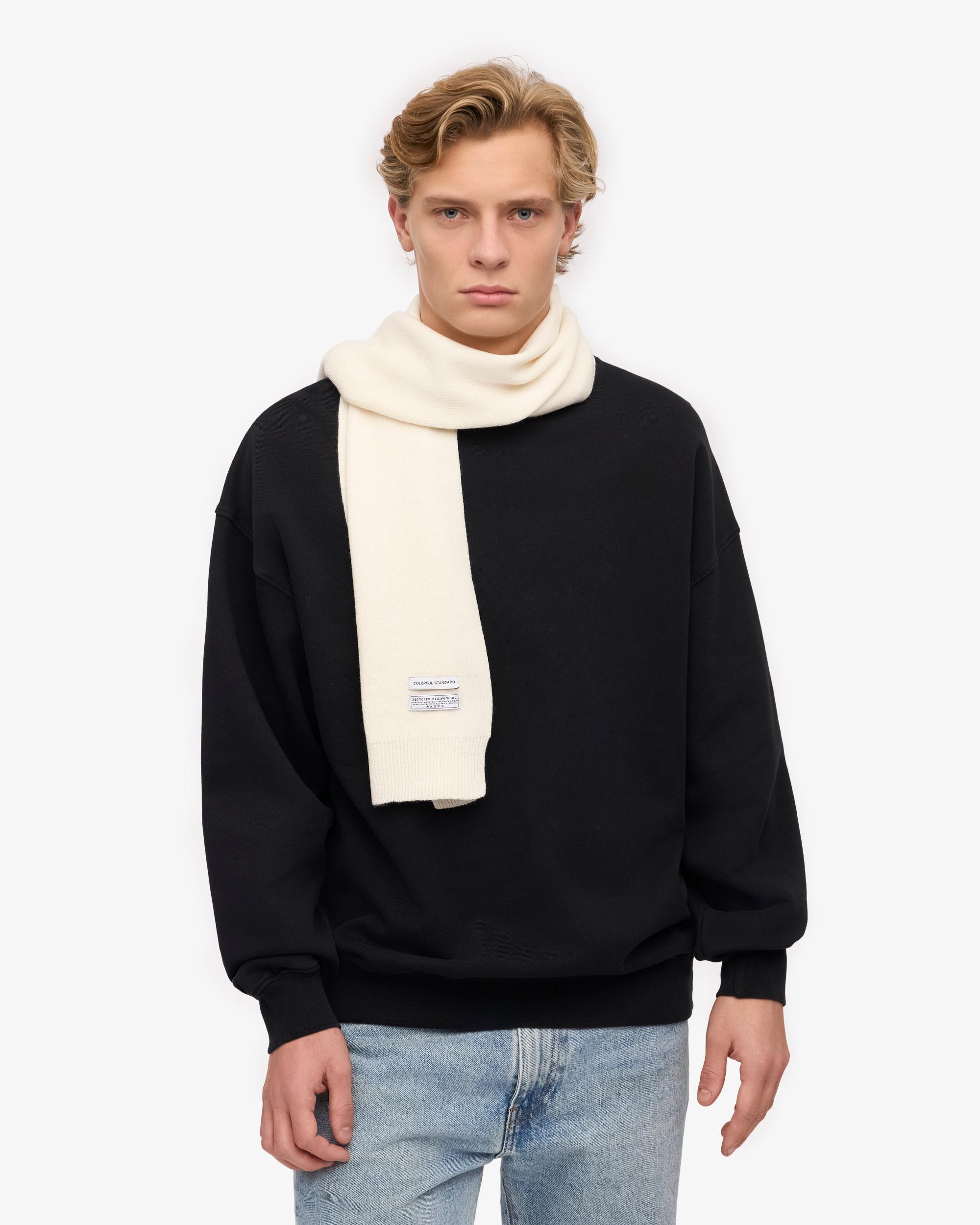 Merino Wool Scarf - Optical White Product Image