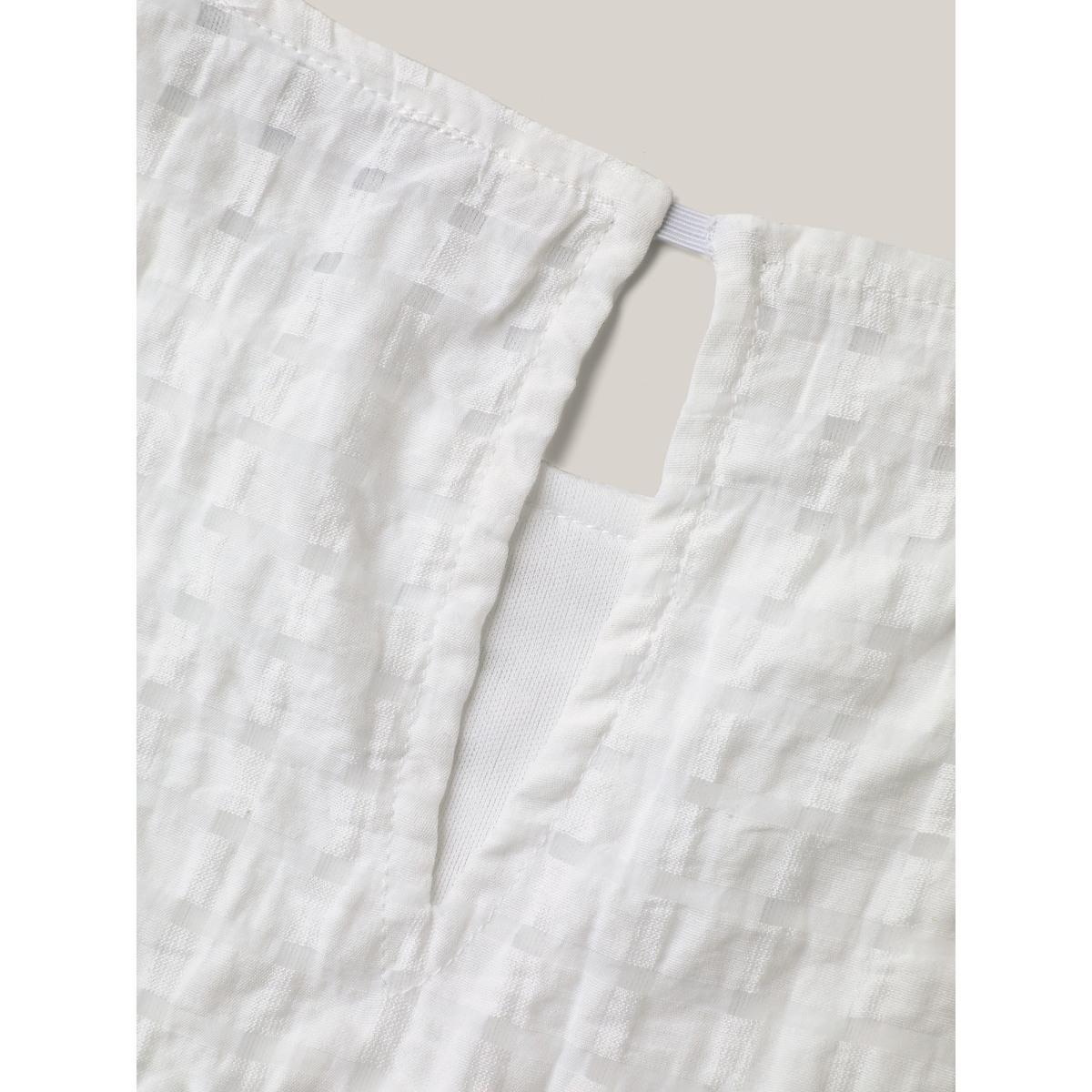 Plus Size WhiteSmoke Textured Sheer Lined Flutter Sleeve Blouse Women Leisure Cap Sleeve Round Neck Casual Blouses BloomChic 10/M Product Image