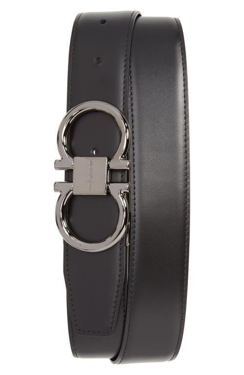 Mens Double-Gancini Reversible Leather Belt Product Image