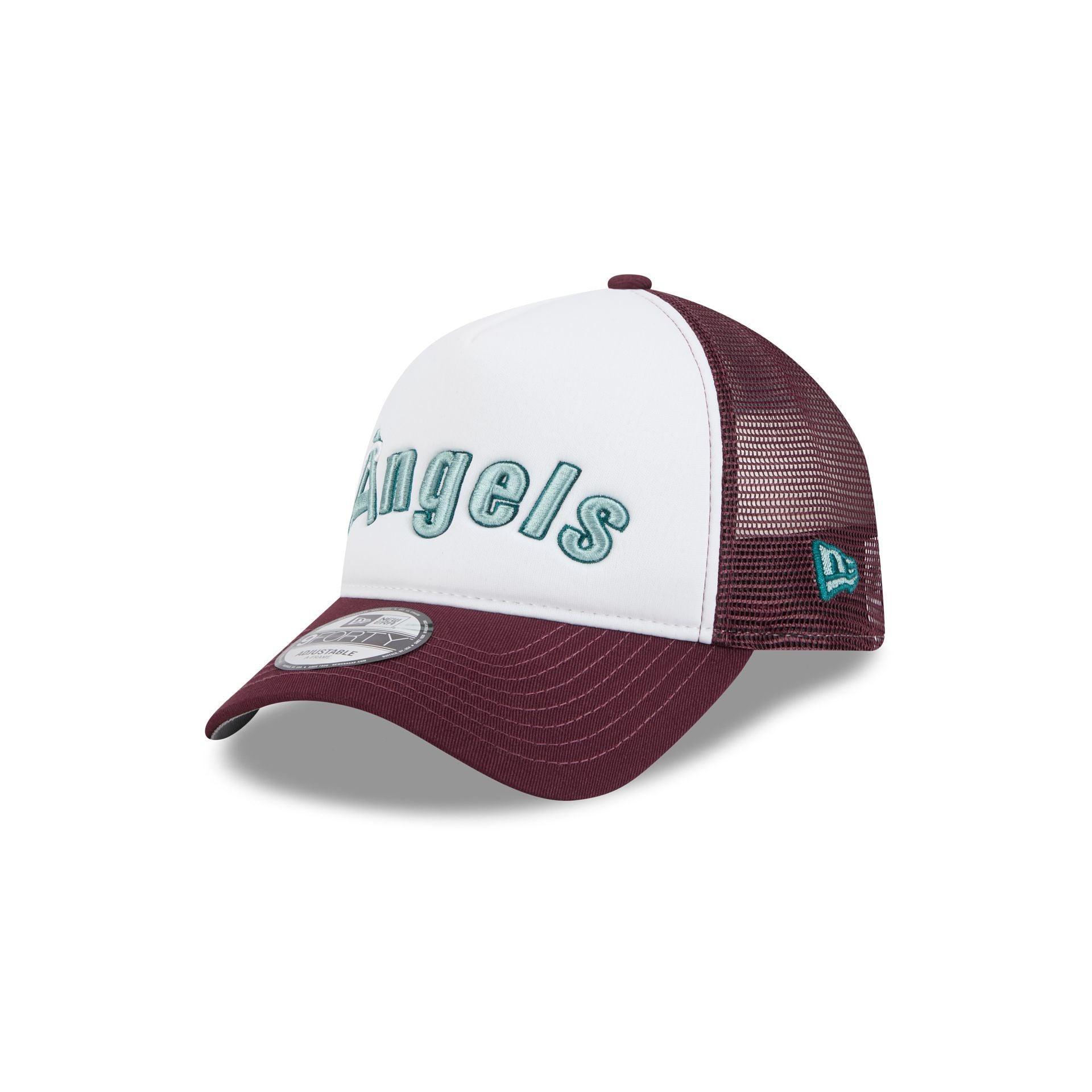 Los Angeles Angels Optic White 9FORTY A-Frame Snapback Hat Male Product Image
