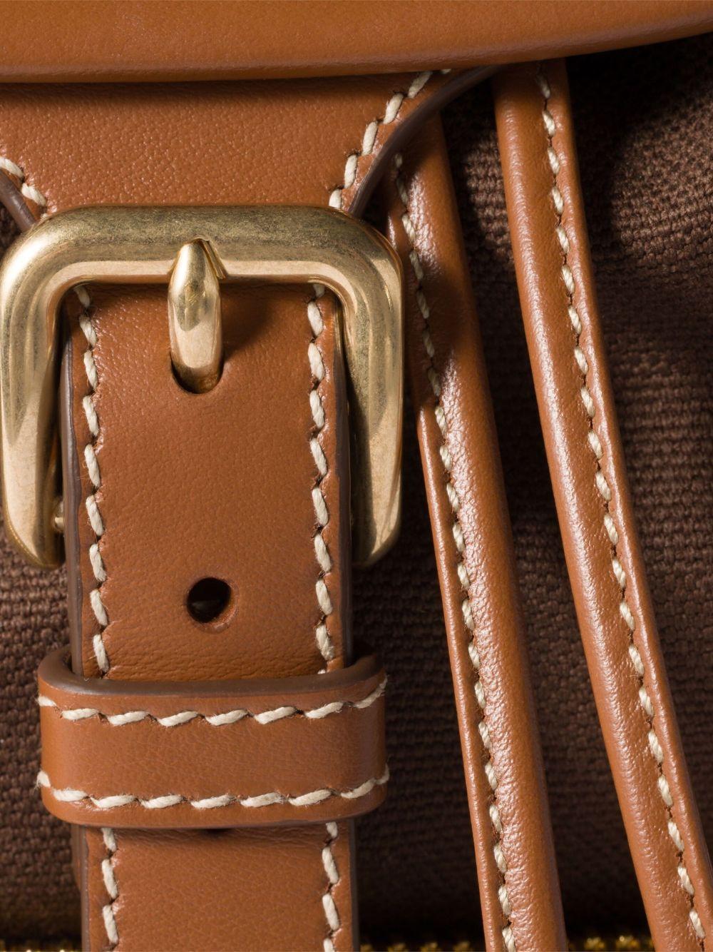 leather-trimmed flap backpack Product Image