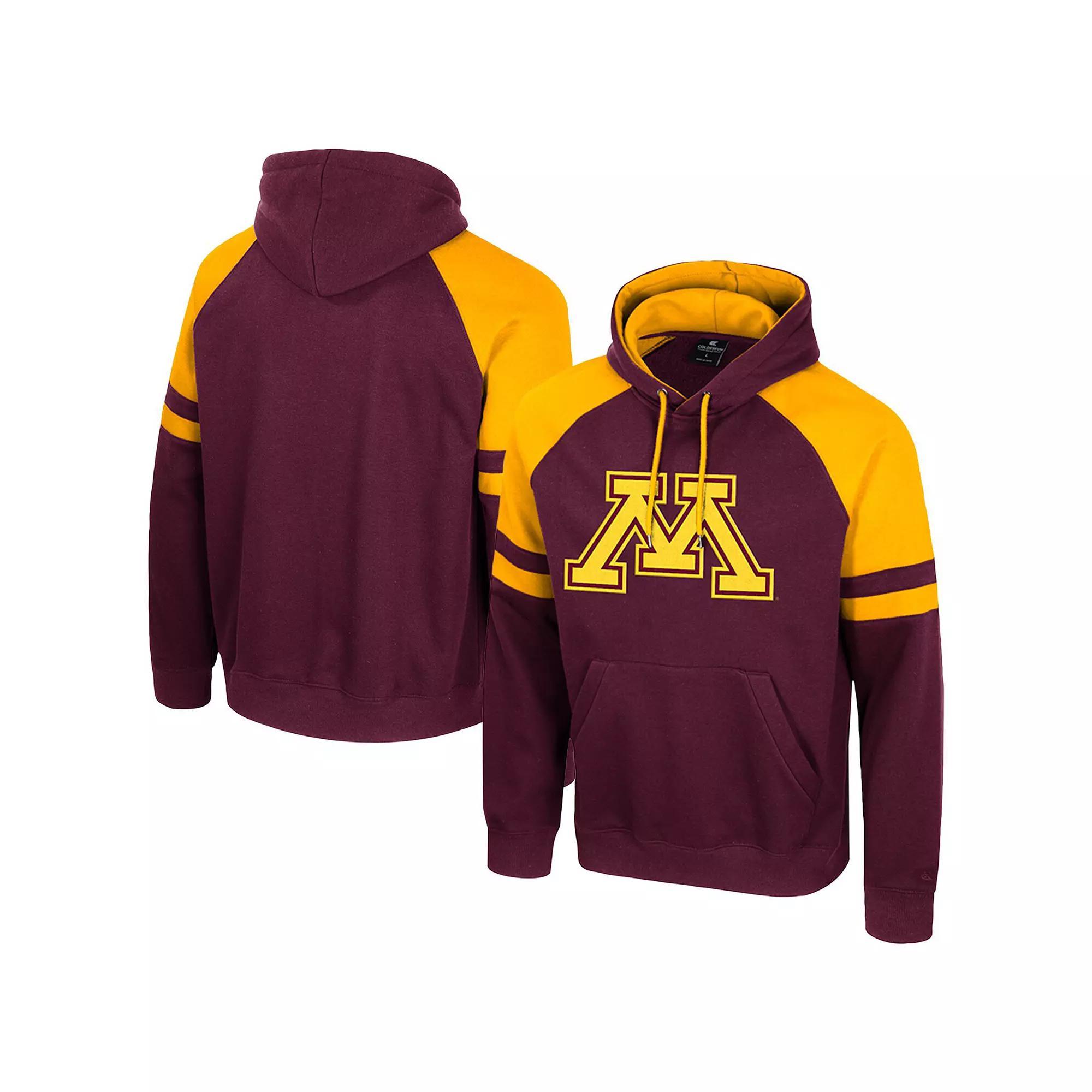 Men's Colosseum  Maroon Minnesota Golden Gophers Todd Raglan Pullover Hoodie, Size: Medium, Red Product Image