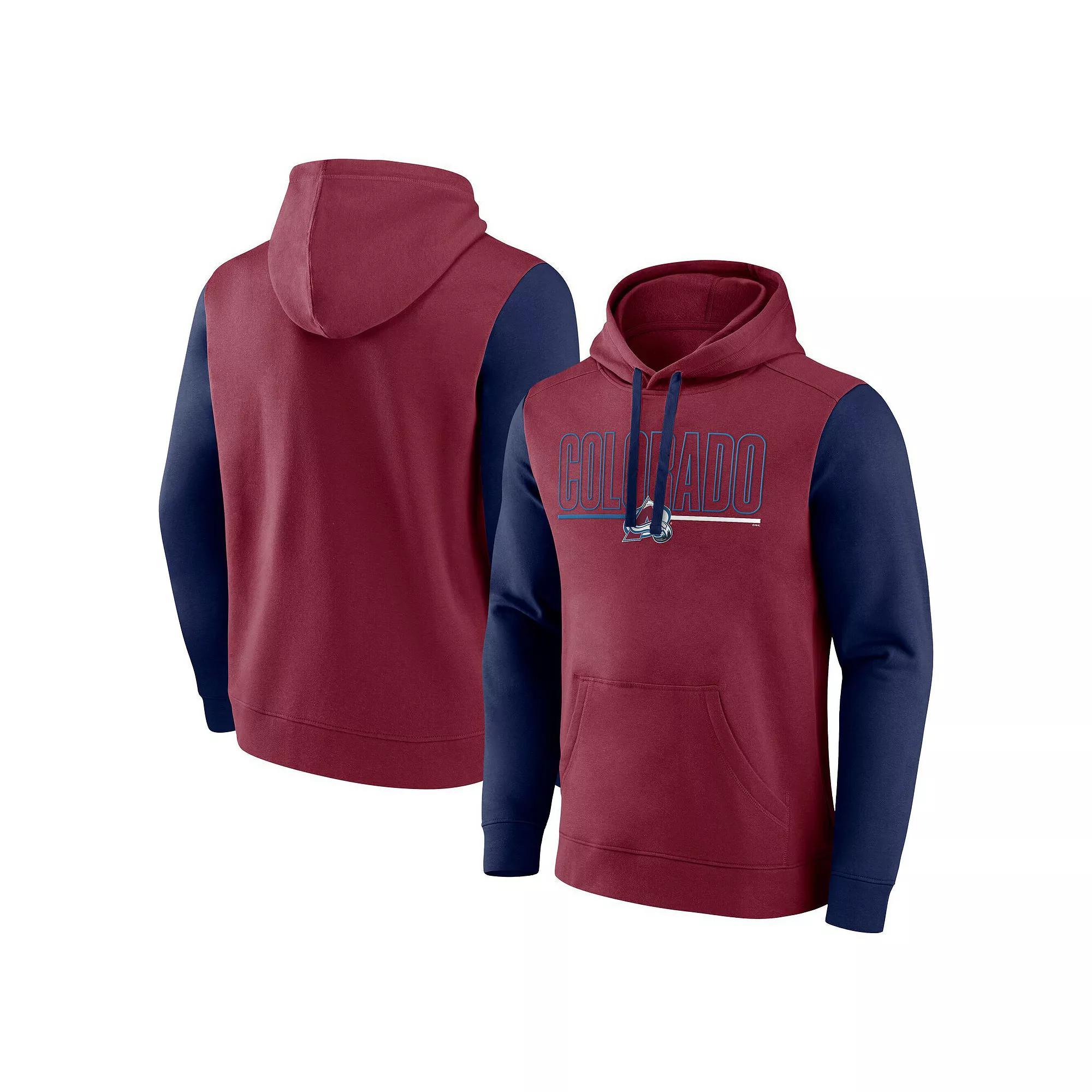 Men's Burgundy Colorado Avalanche Deliver Fleece Pullover Hoodie, Size: XL, Med Re Product Image