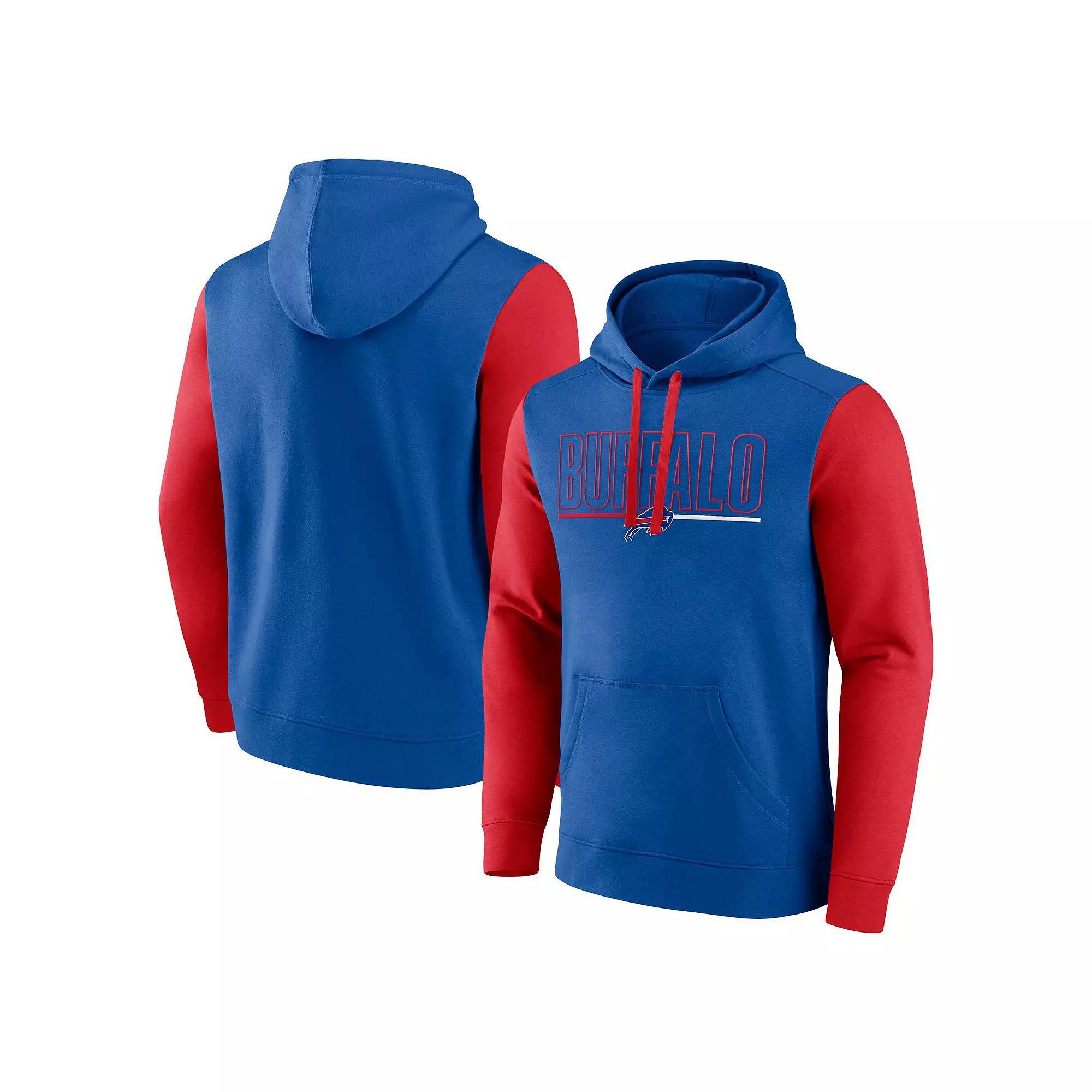 Men's Fanatics Royal Chicago Cubs Outline Fleece Pullover Hoodie, Size: Small, Blue Product Image