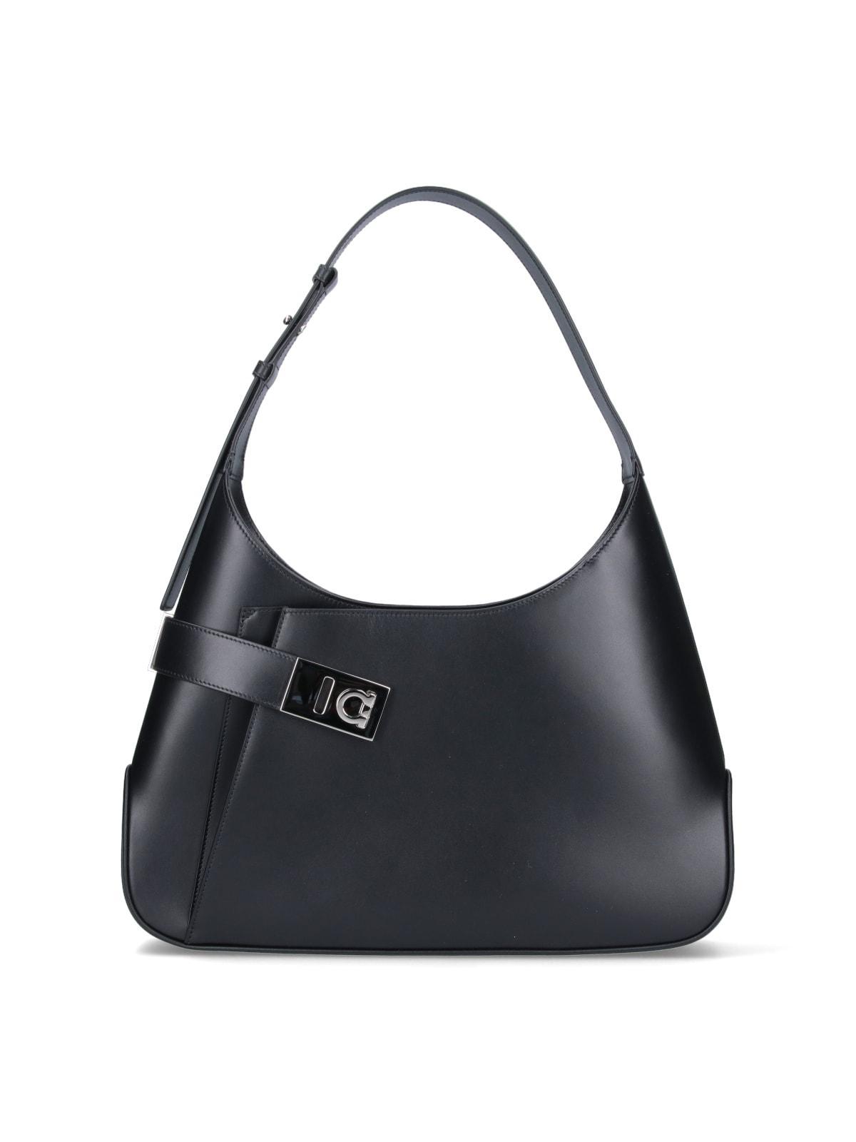 Hobo Bag With Cut Out In Black Product Image