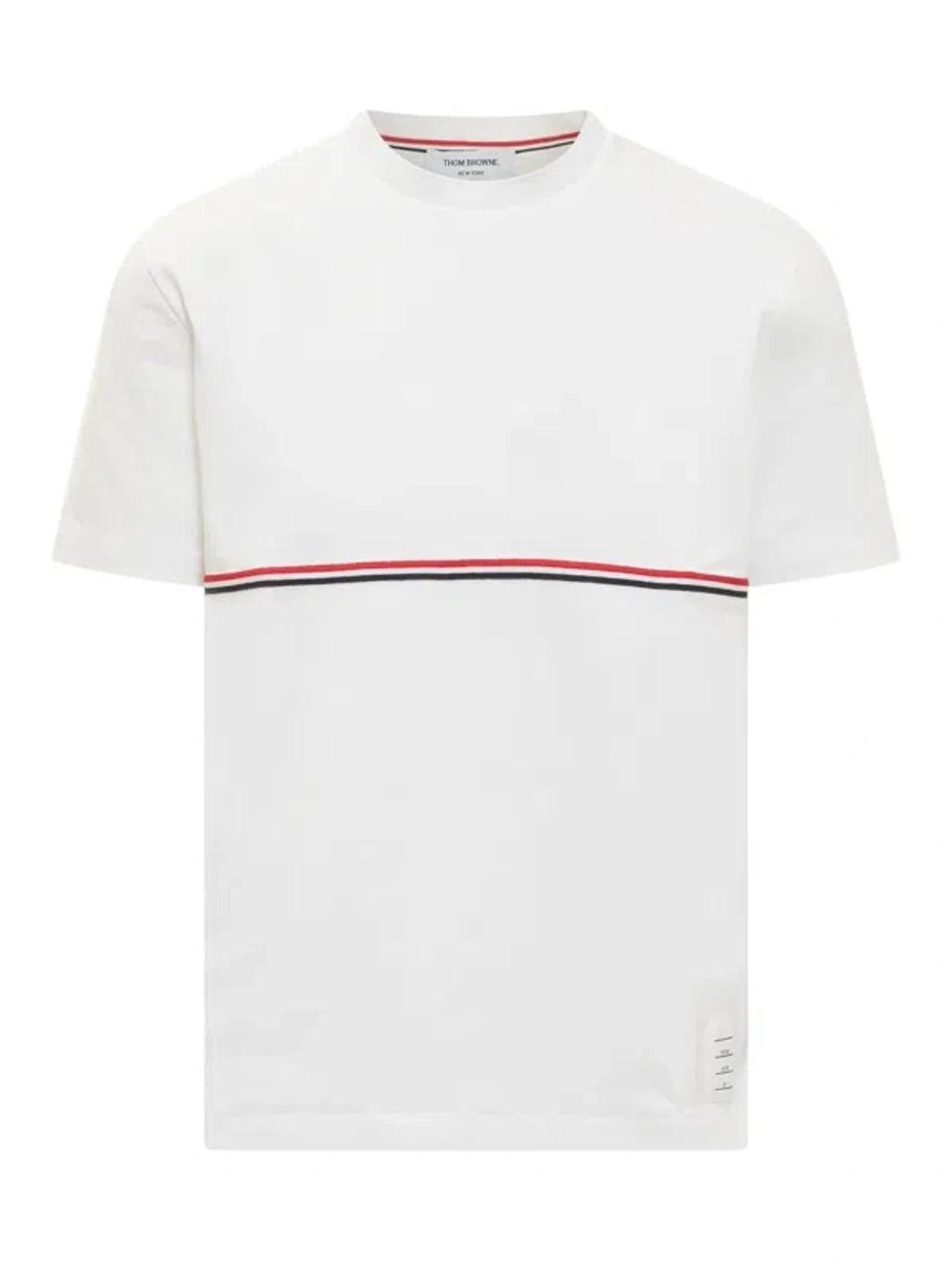 THOM BROWNE Rwb T-shirt In White Product Image