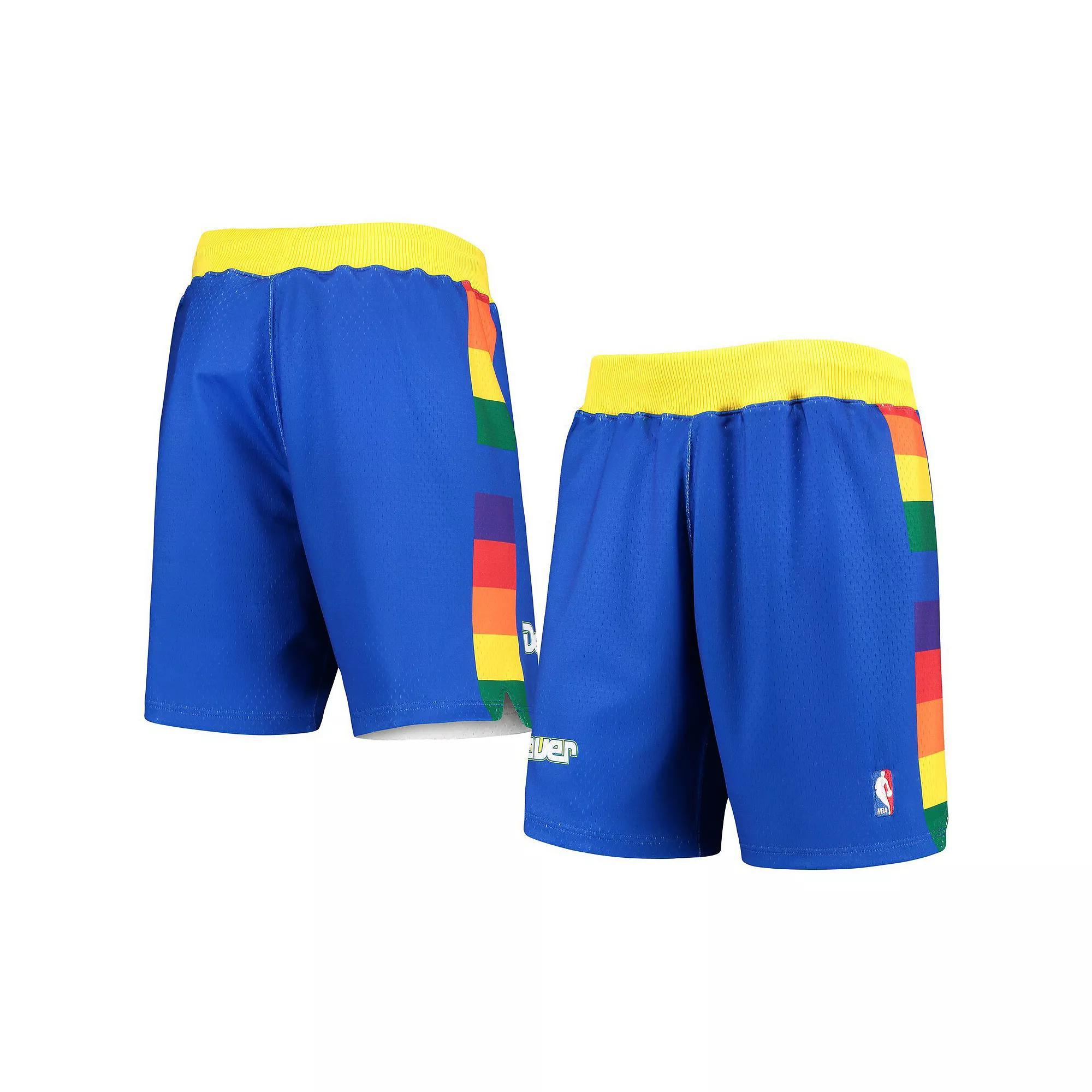 Men's Mitchell & Ness Royal Denver Nuggets 1991/92 Hardwood Classics Authentic Shorts, Size: Medium, Nug Blue Product Image