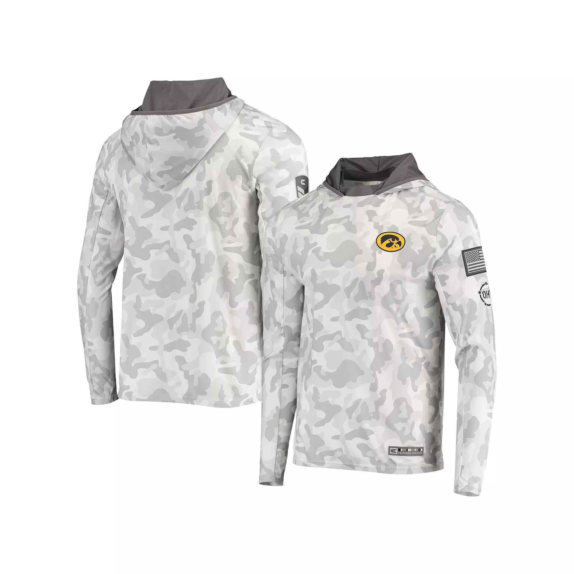 Men's Colosseum Arctic Camo Iowa Hawkeyes OHT Military Appreciation Long Sleeve Hoodie Top,  Product Image