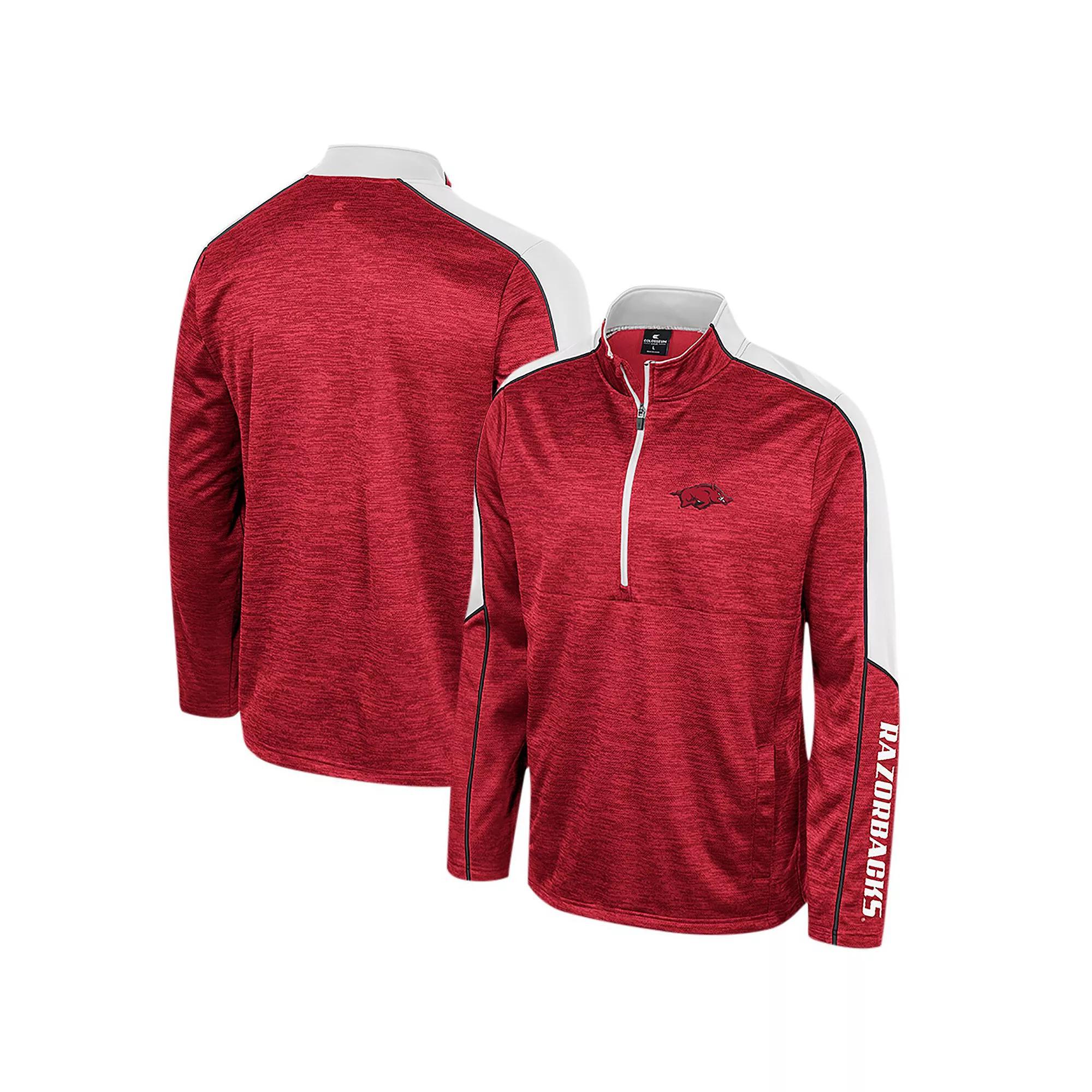 Men's Colosseum Crimson Alabama Crimson Tide Marled Half-Zip Jacket,  Product Image