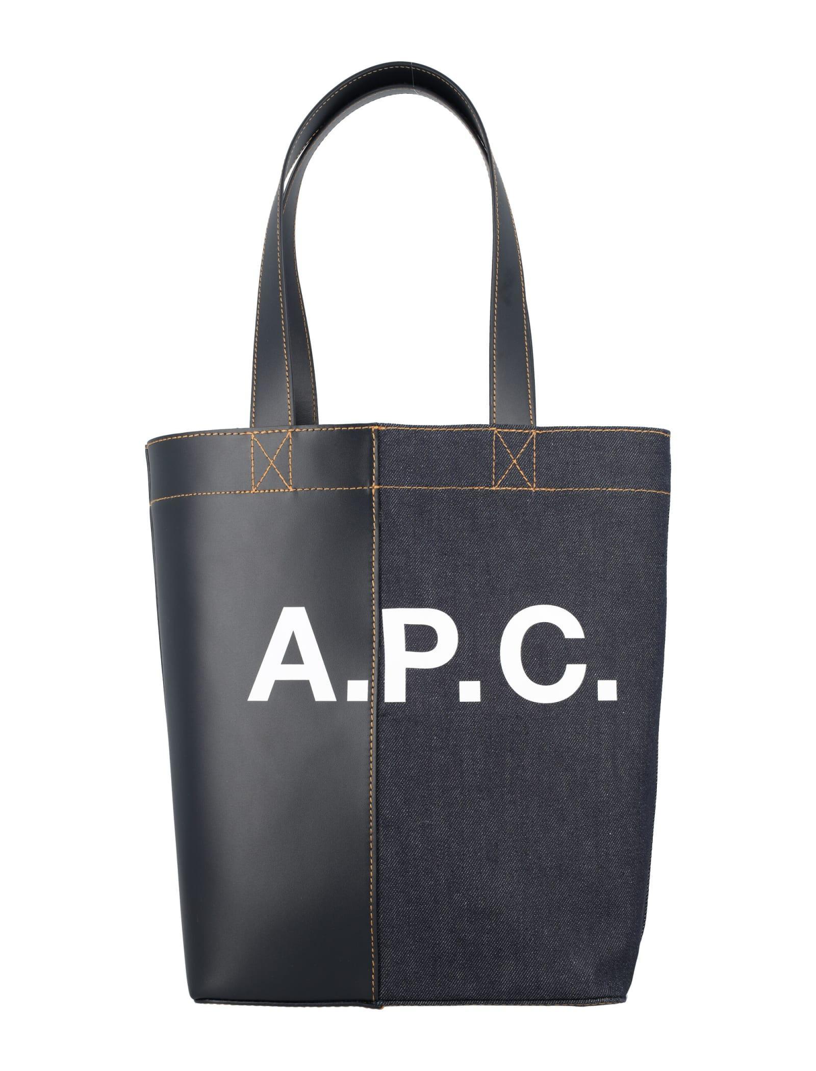 APC Multicolor Denim And Fabric Axel Shoulder Bag In Black Product Image