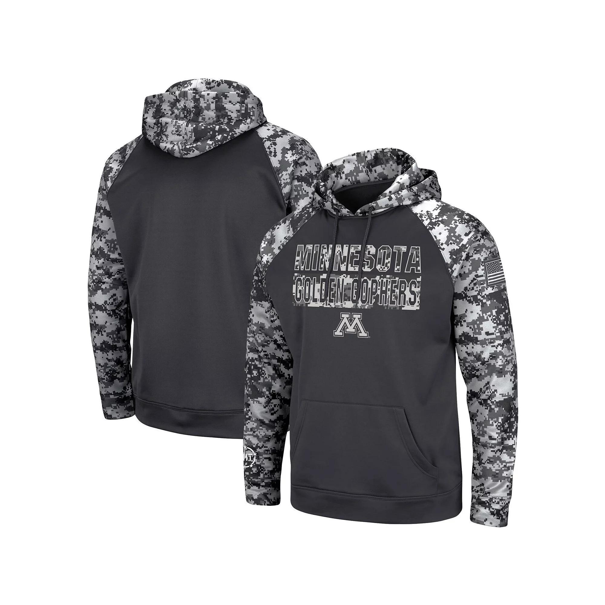 Men's Colosseum Charcoal Auburn Tigers OHT Military Appreciation Digital Camo Pullover Hoodie, Size: Large Product Image