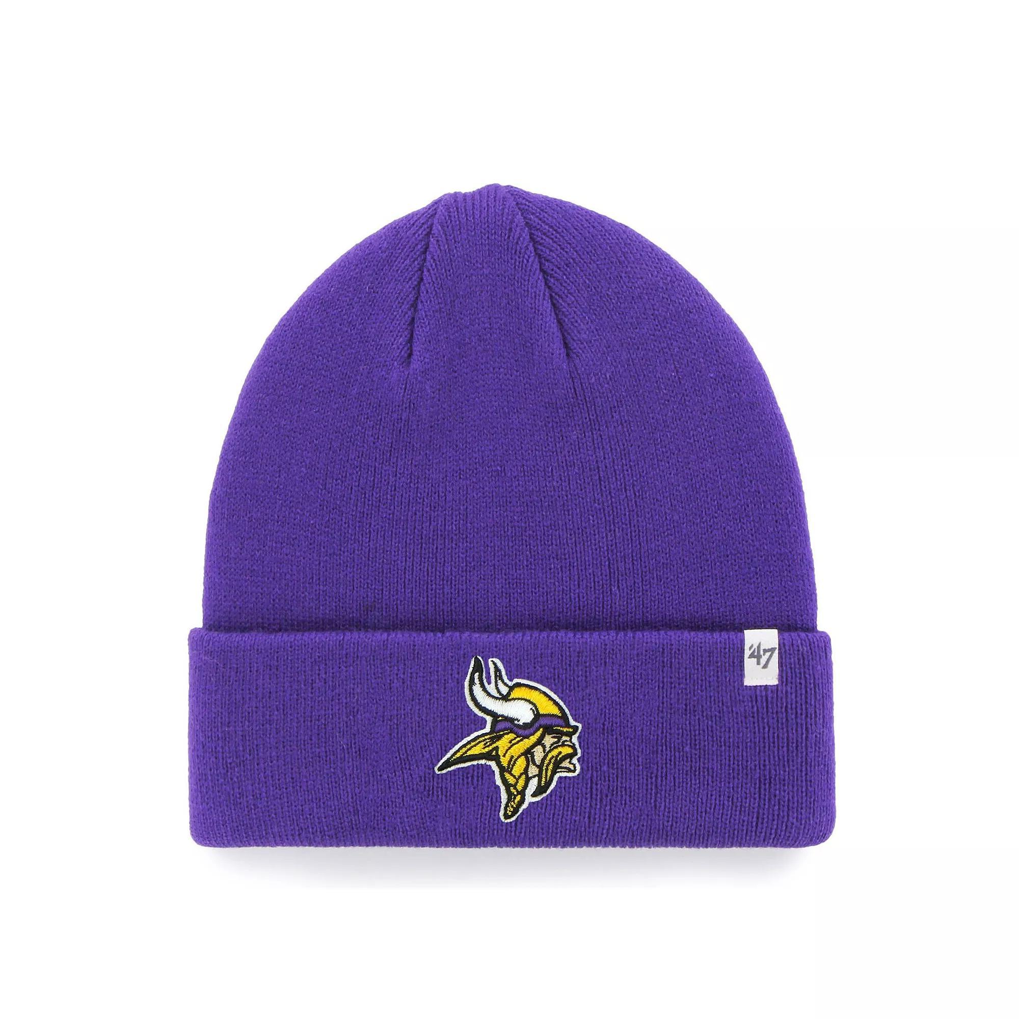 Men's '47 Purple Minnesota Vikings Primary Basic Cuffed Knit Hat Product Image