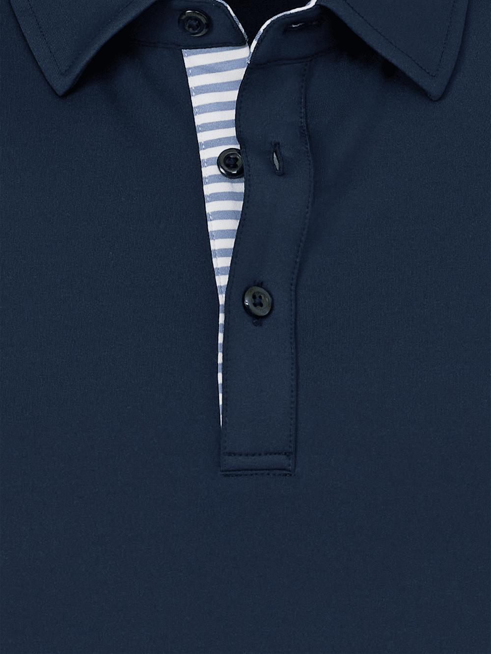 Performance Blend Three Button Polo - Navy Product Image