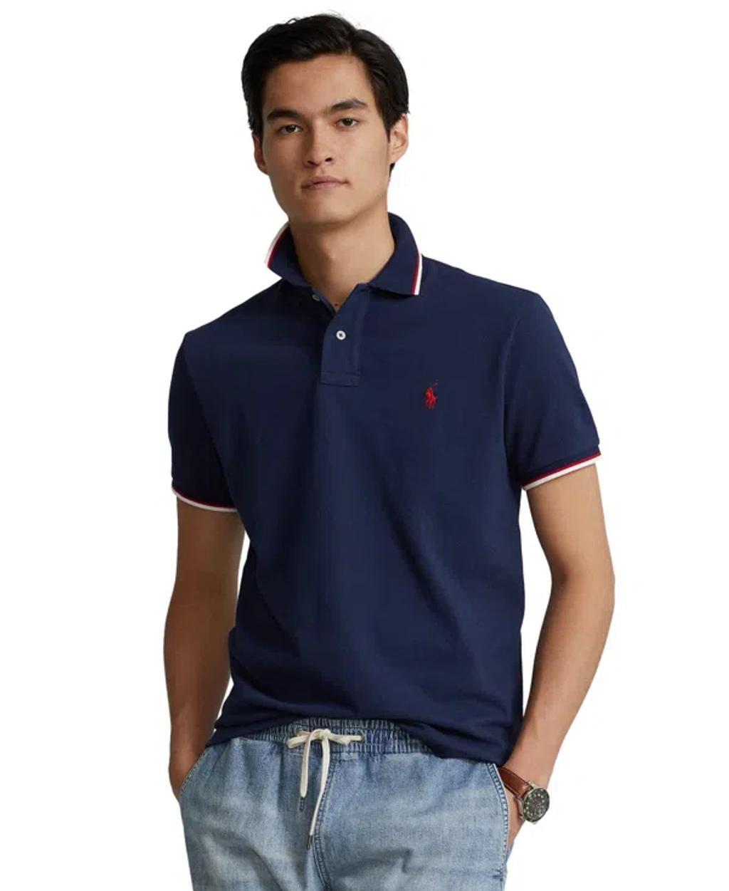 Men's Classic-fit Mesh Polo Shirt In Newport Navy Product Image