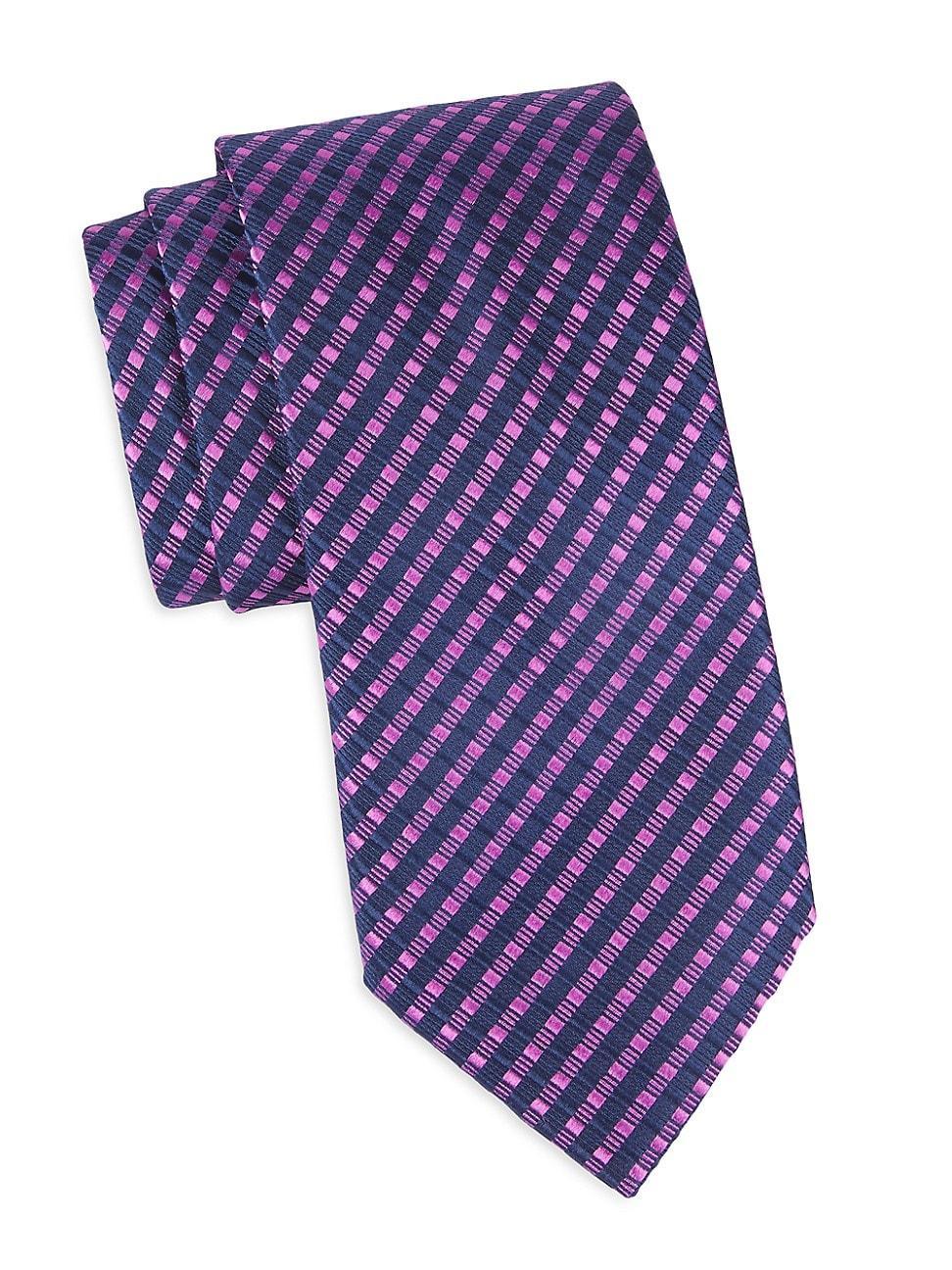 Mens Stripe Seersucker Silk Tie Product Image