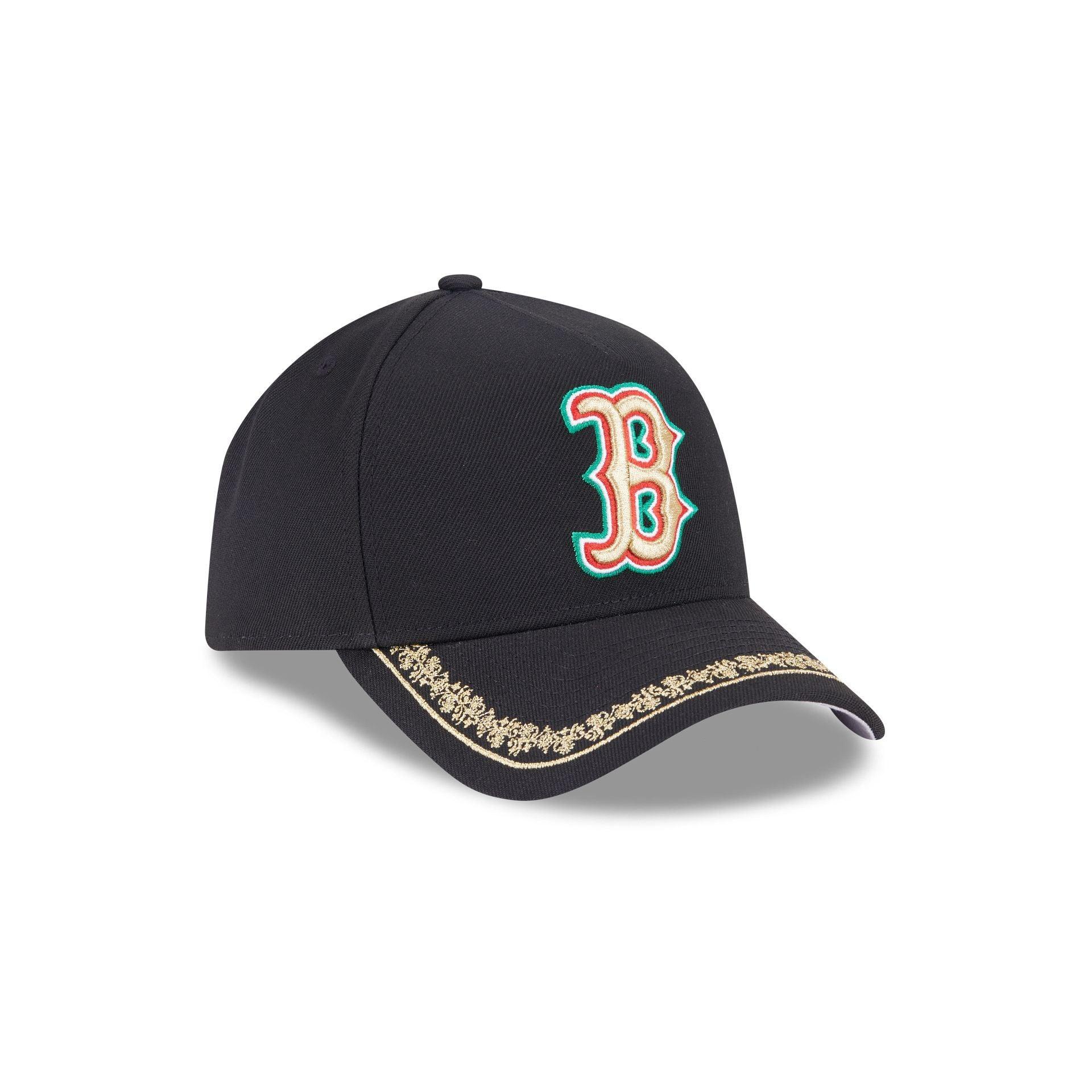 Boston Red Sox Ornate Visor 9FORTY A-Frame Snapback Hat Male Product Image