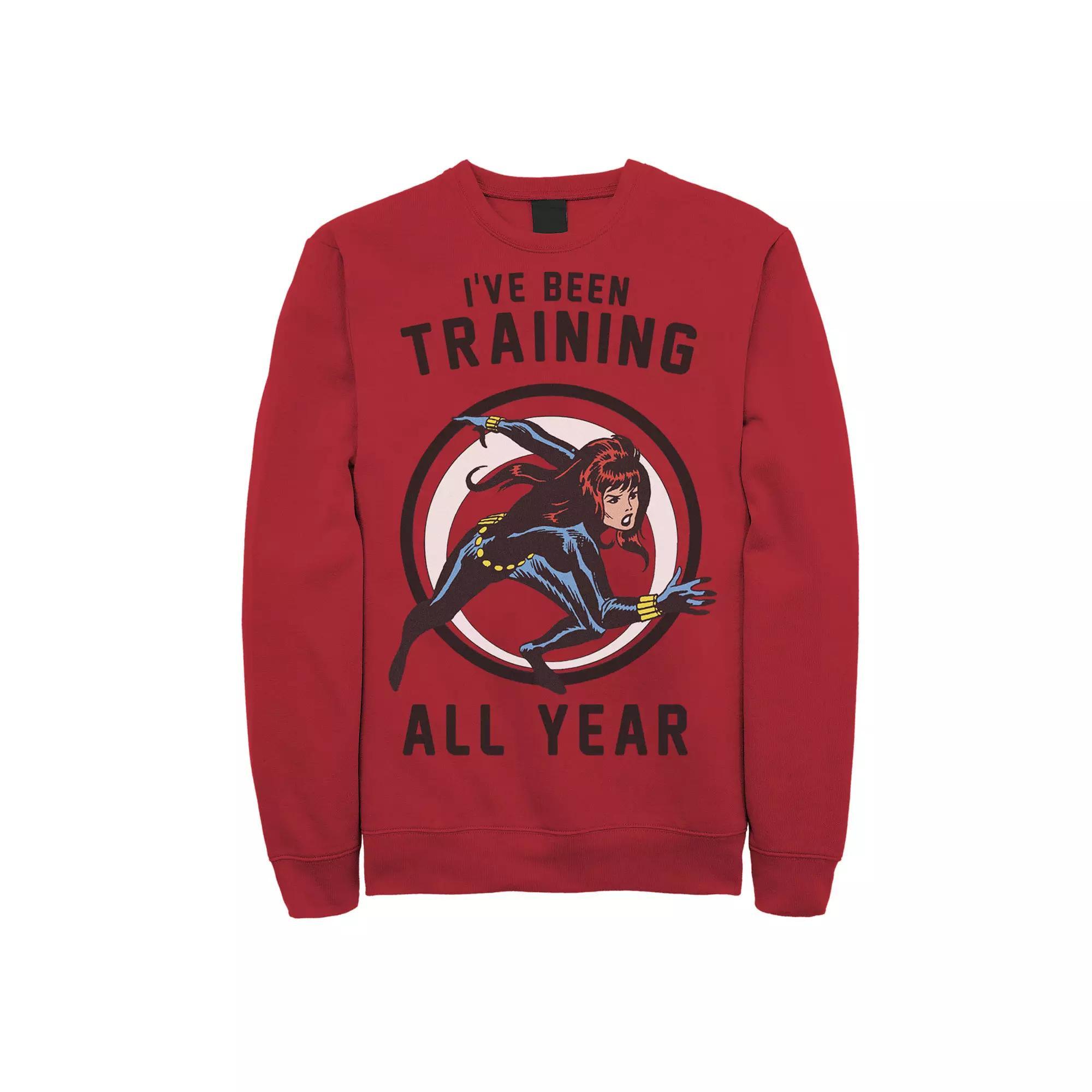 Men's Marvel Avengers Black Widow I've Been Training All Year Sweatshirt,  Product Image